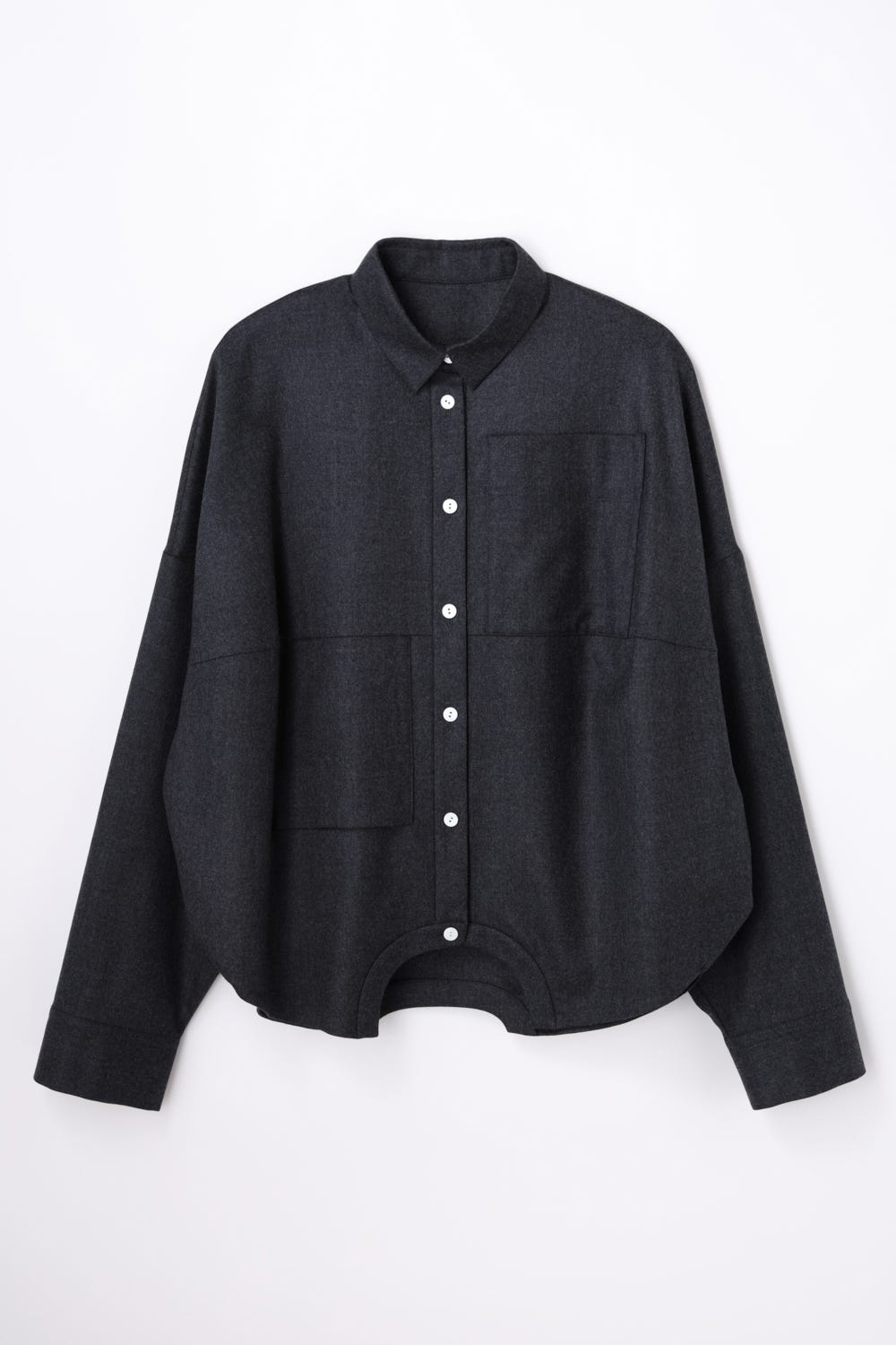 SYMMETRY CROPPED SHIRT C.GRY 38