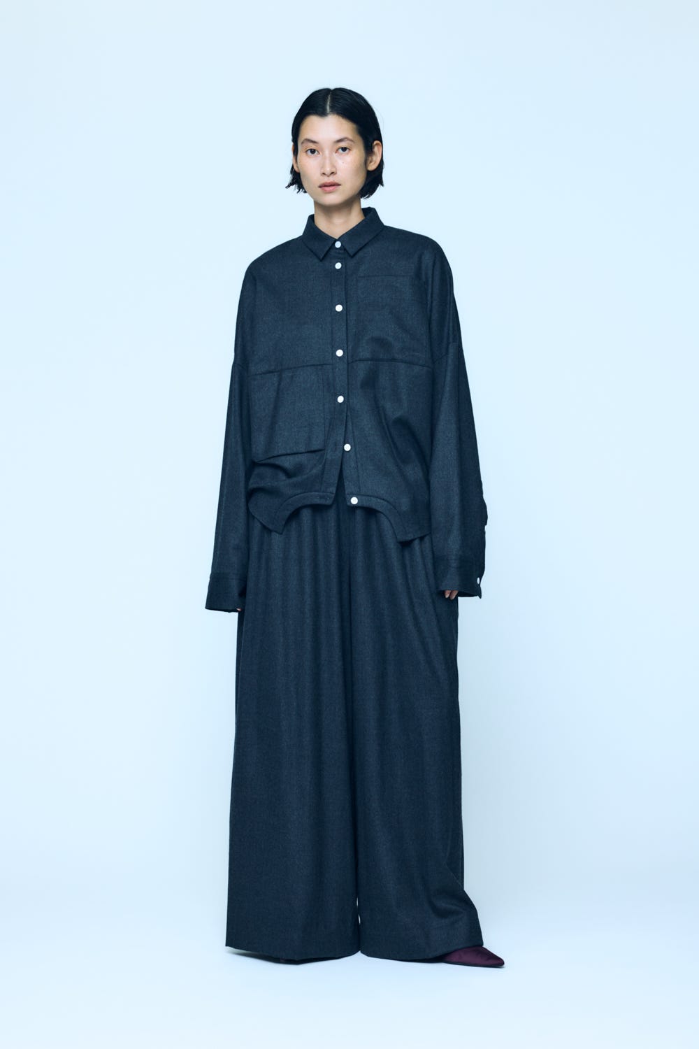 SYMMETRY CROPPED SHIRT C.GRY 38