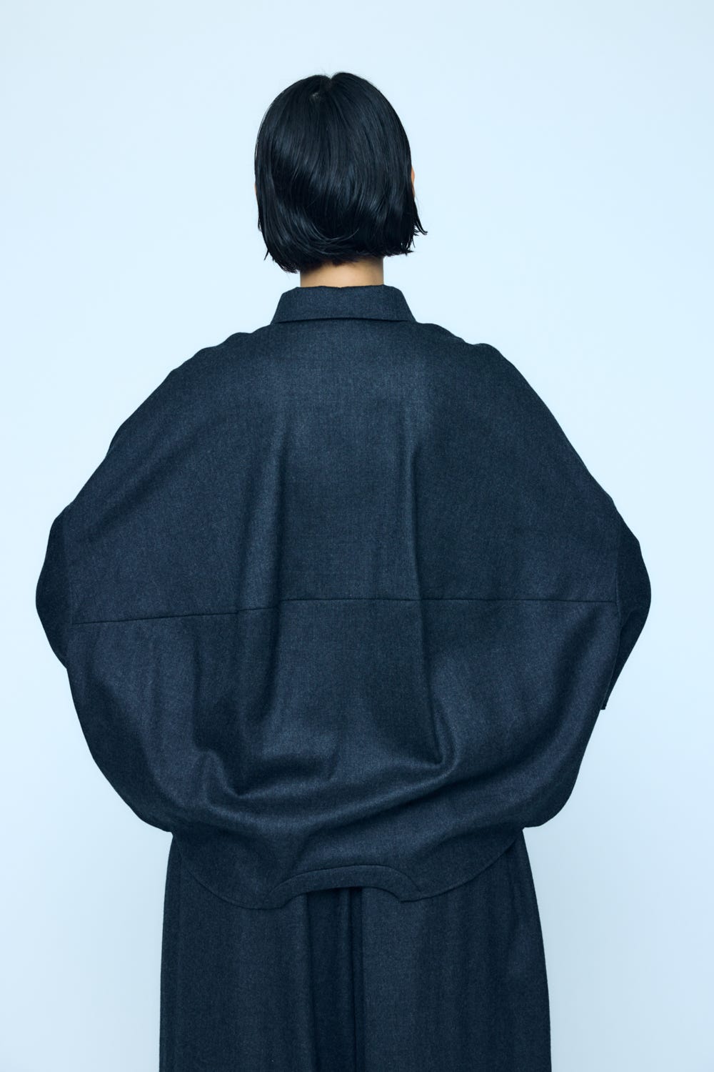 SYMMETRY CROPPED SHIRT C.GRY 38