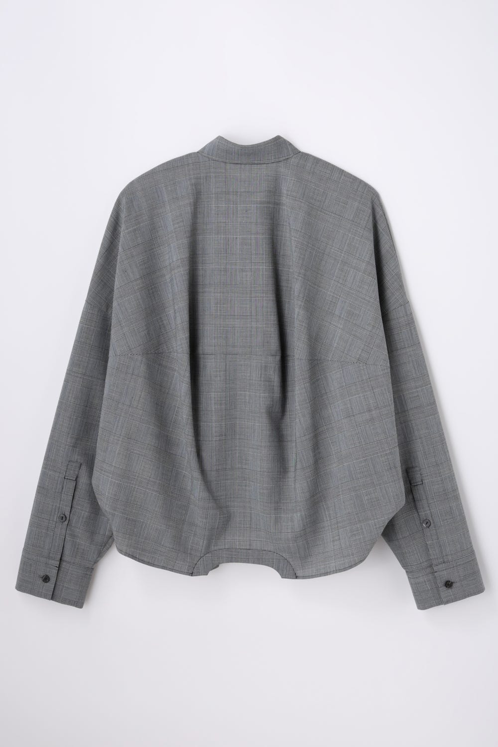 SYMMETRY CROPPED SHIRT 柄BLK 38