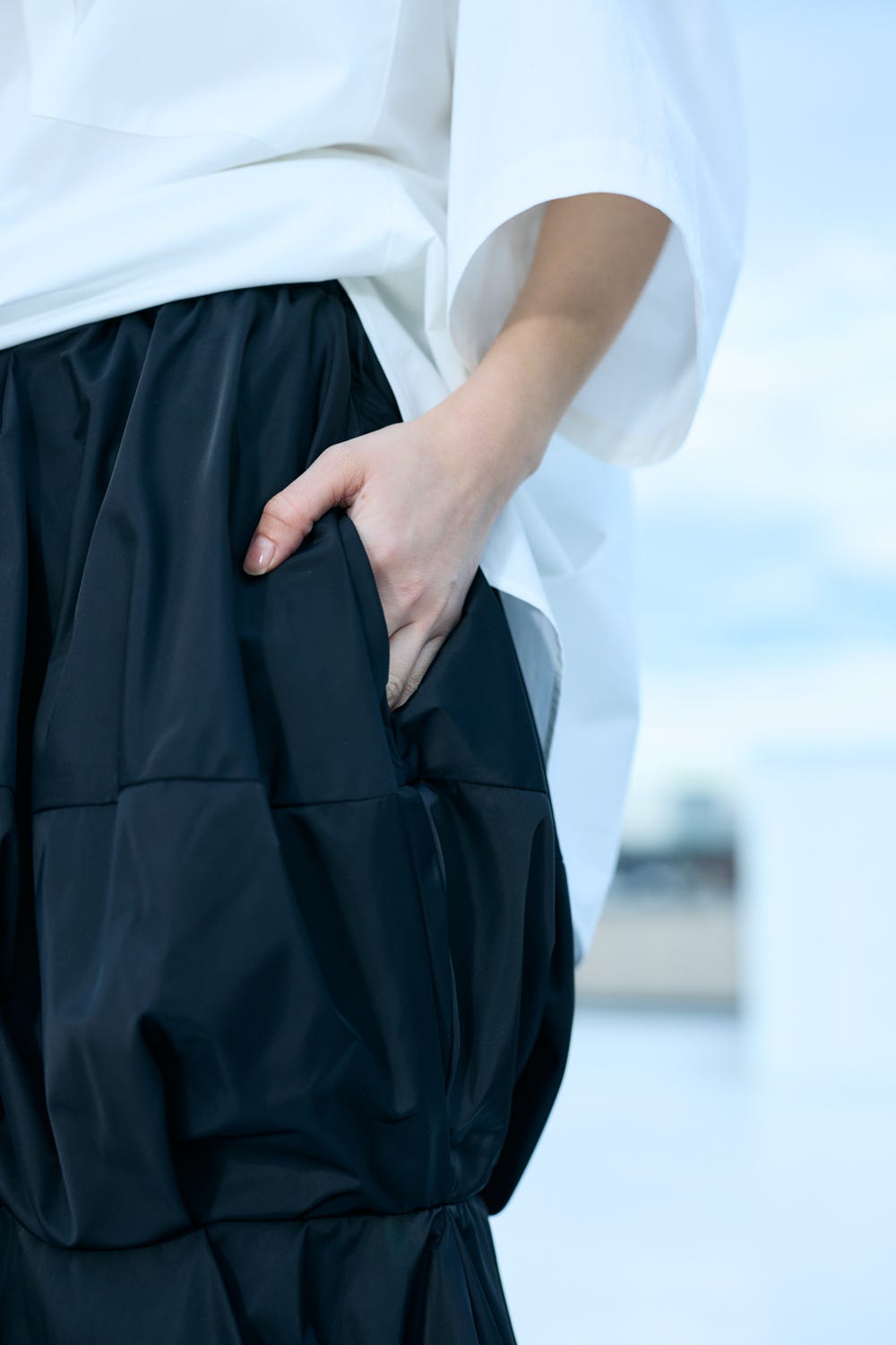 RAIN-CLOUD SKIRT BLK 36