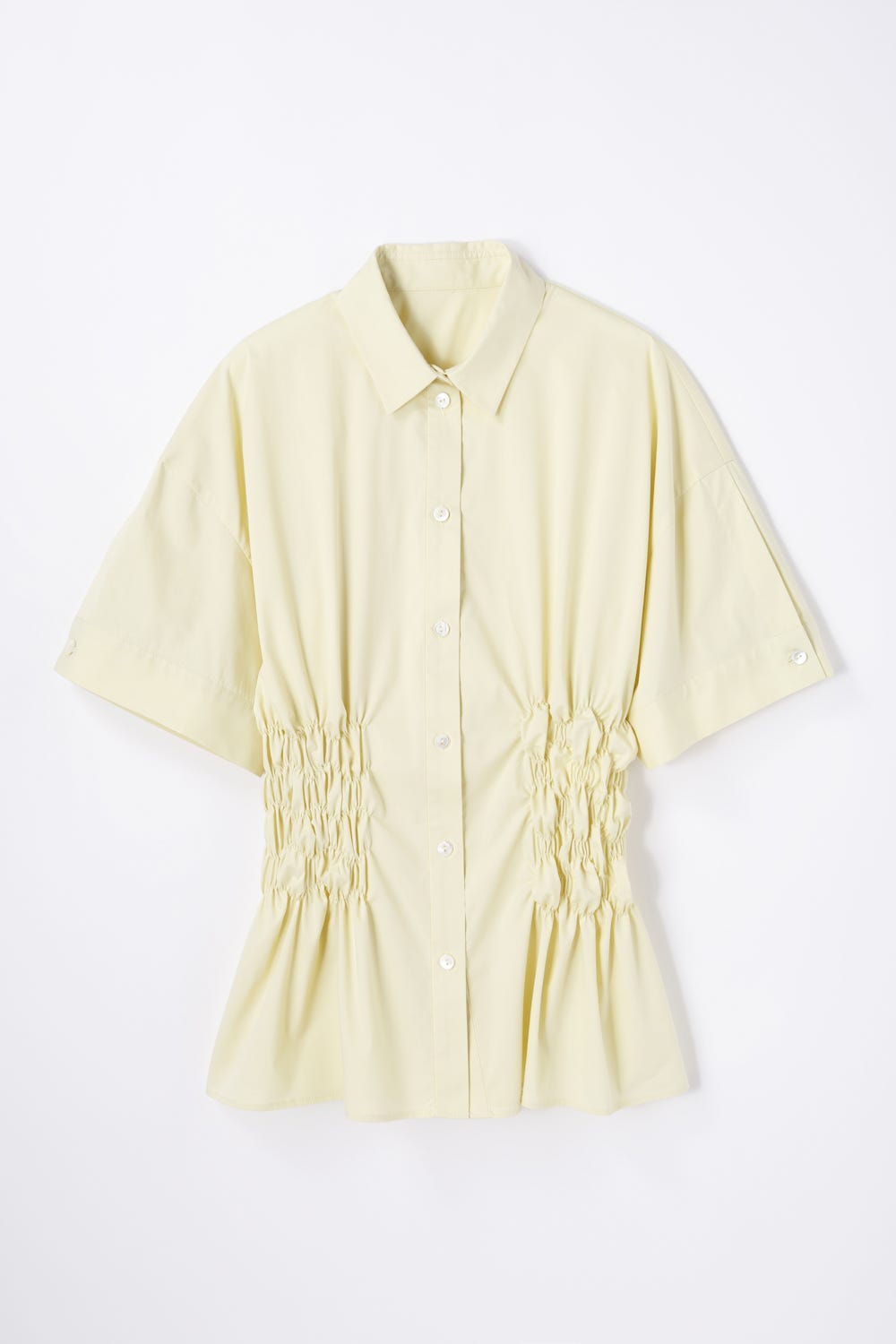 SHIRRING SHIRT L/YEL 38