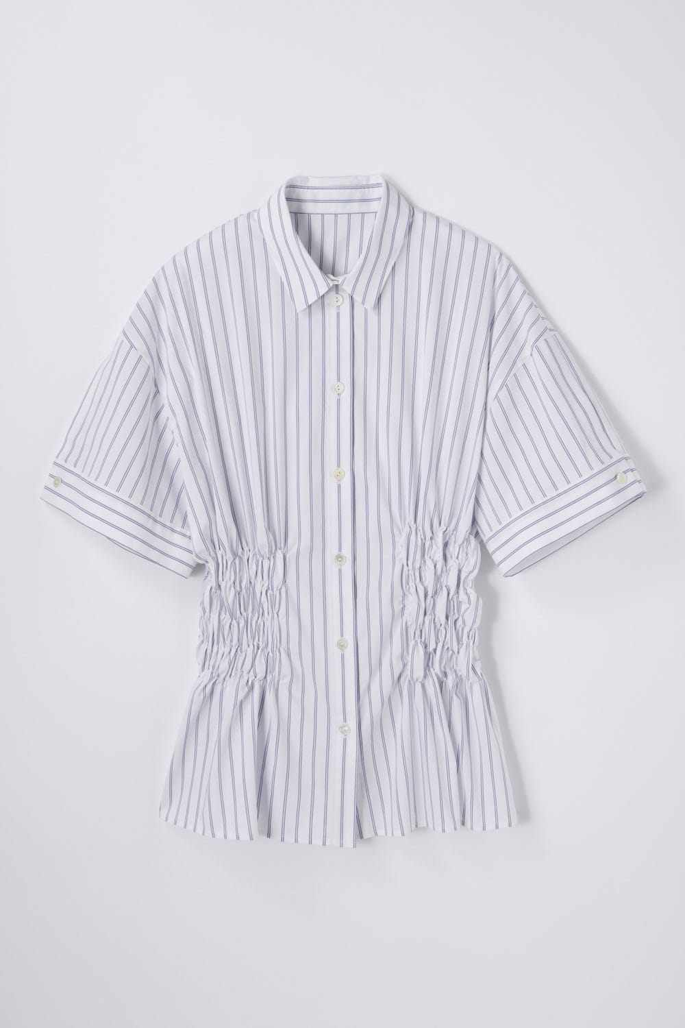 SHIRRING SHIRT WHT 38