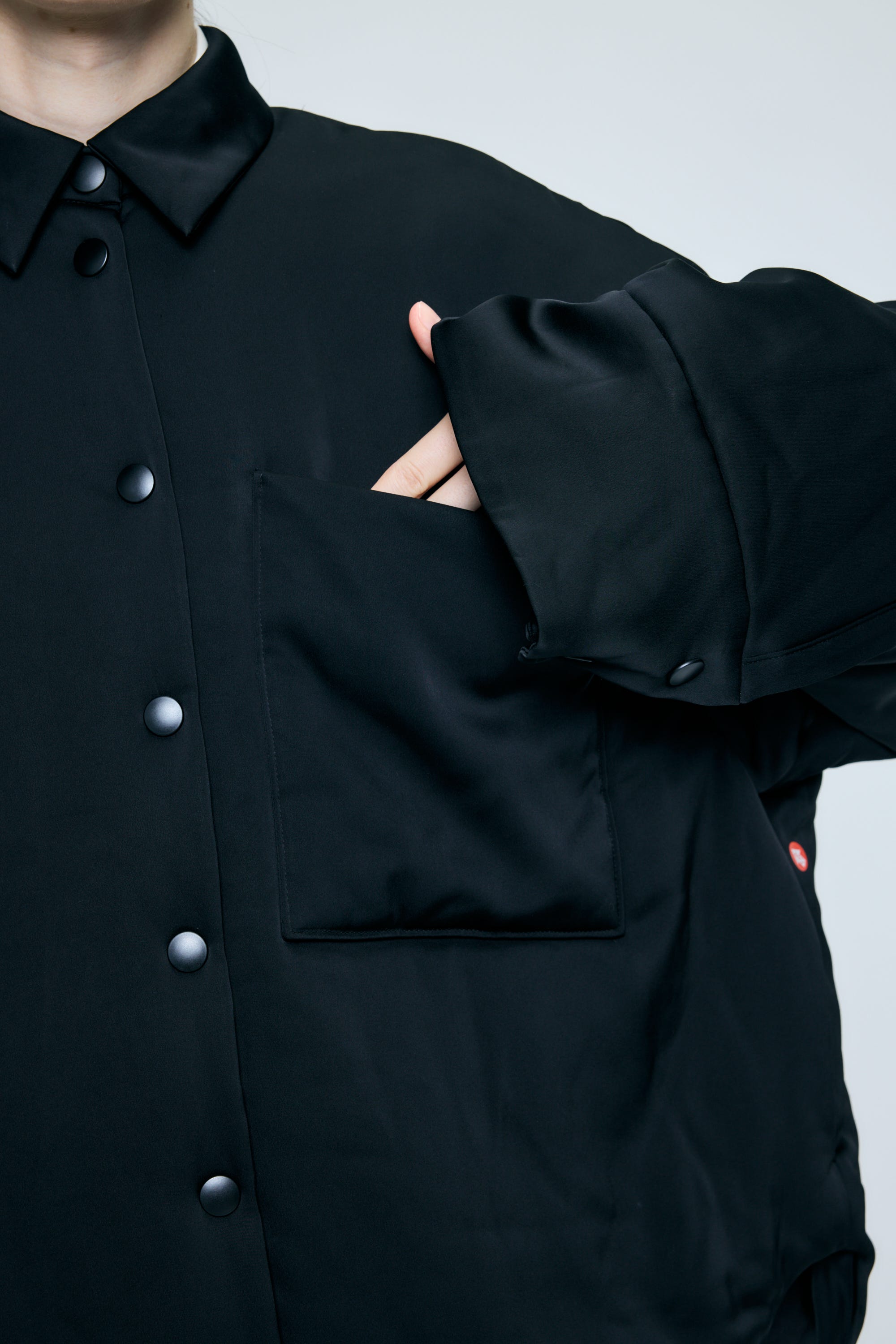 PADDING BIG SHIRT JACKET BLK 38