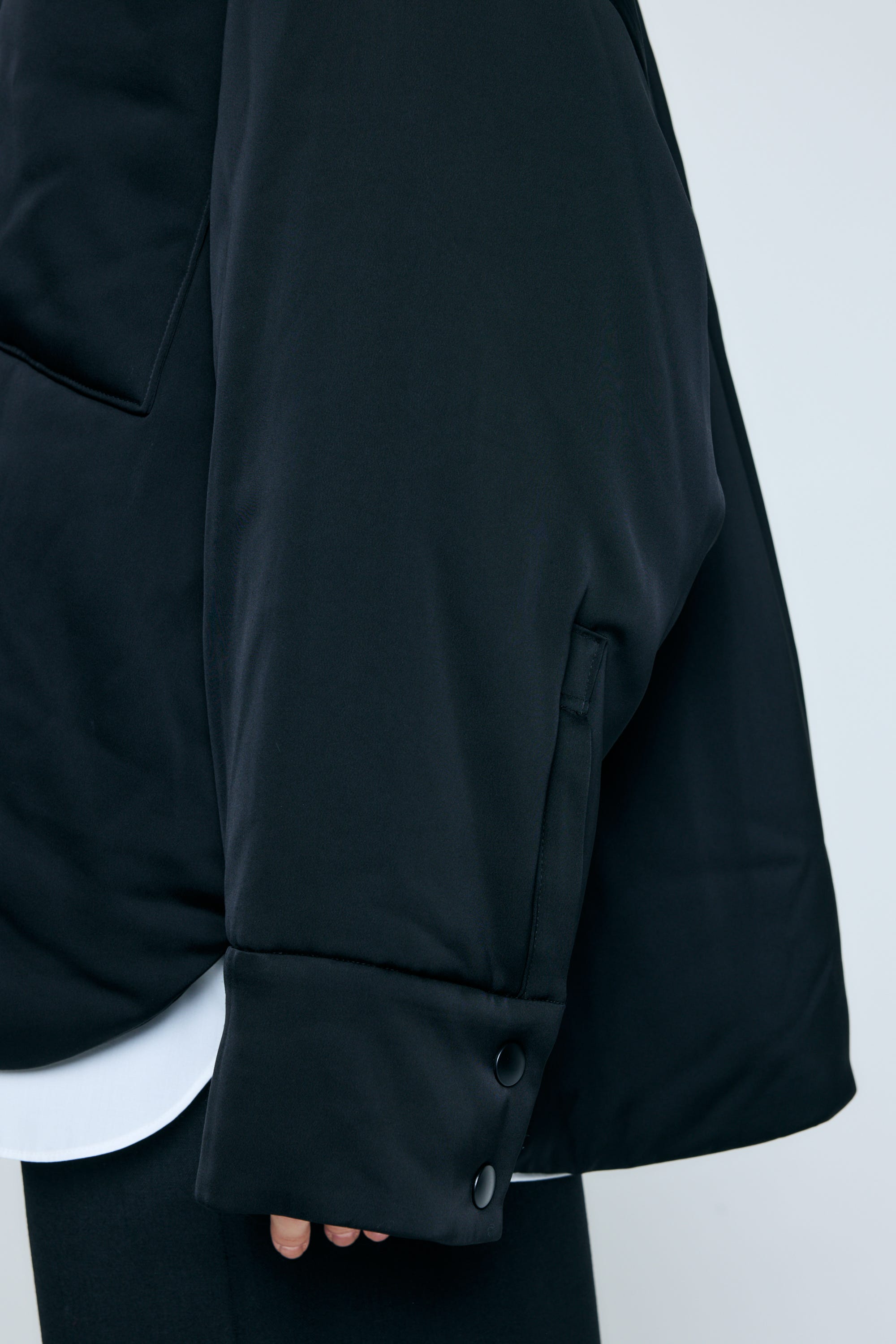 PADDING BIG SHIRT JACKET BLK 38