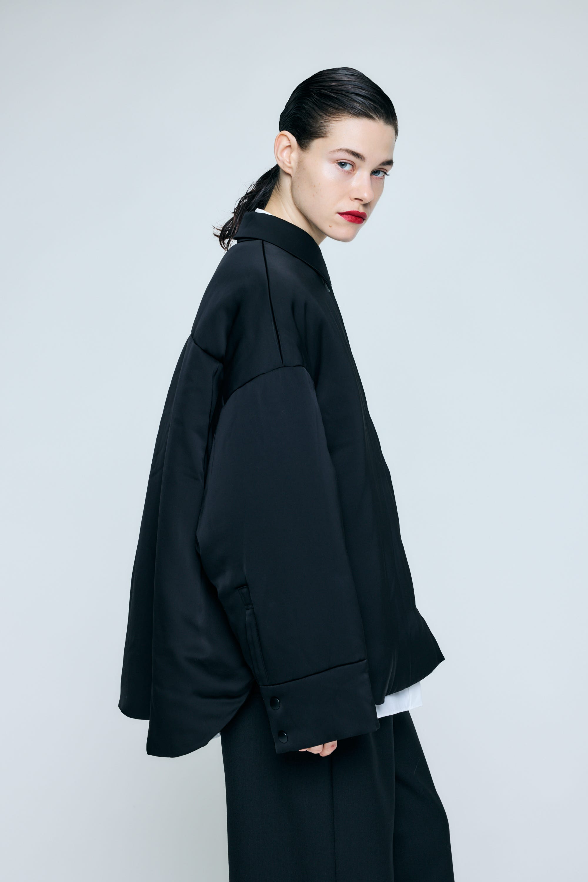 PADDING BIG SHIRT JACKET BLK 38