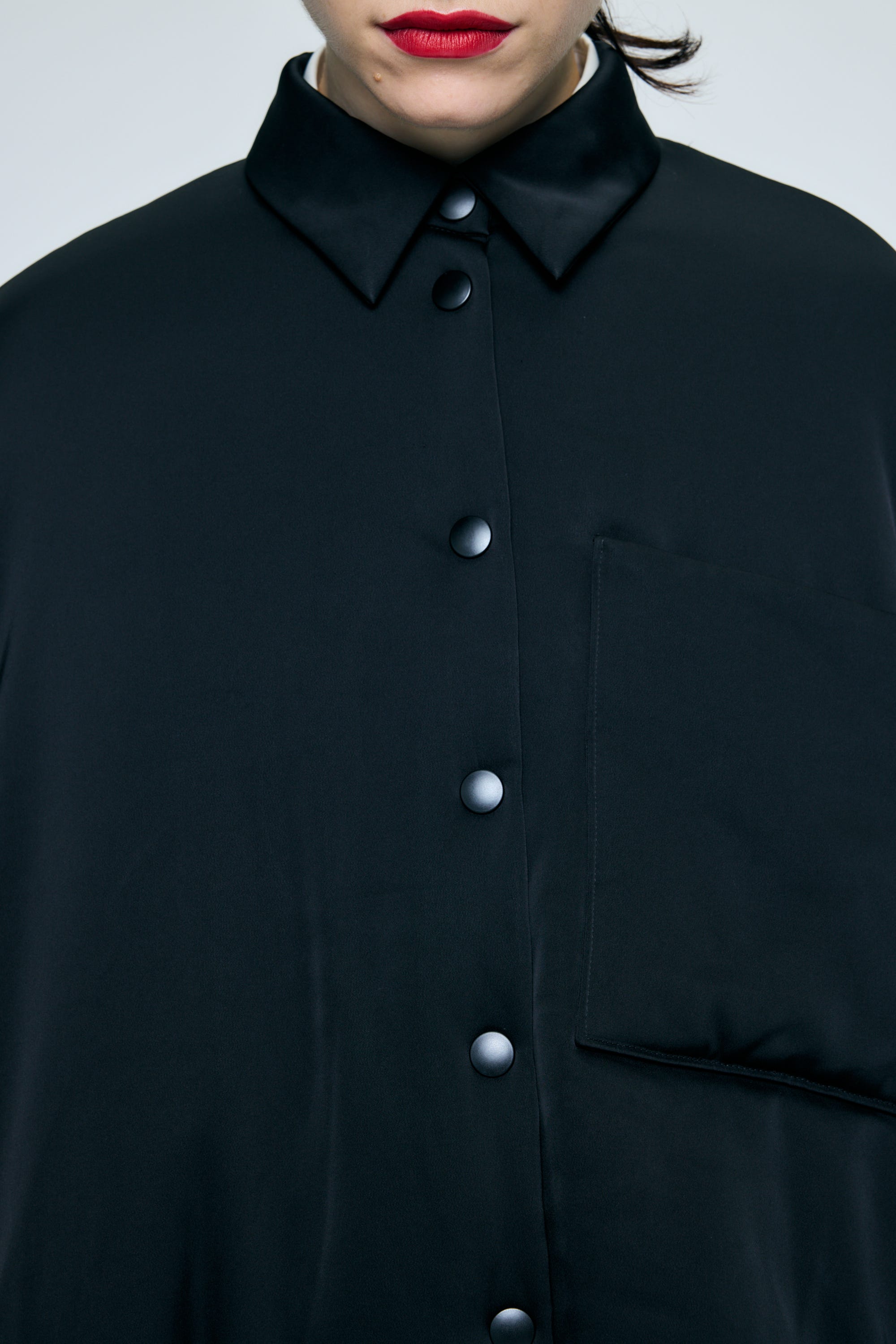 PADDING BIG SHIRT JACKET BLK 38