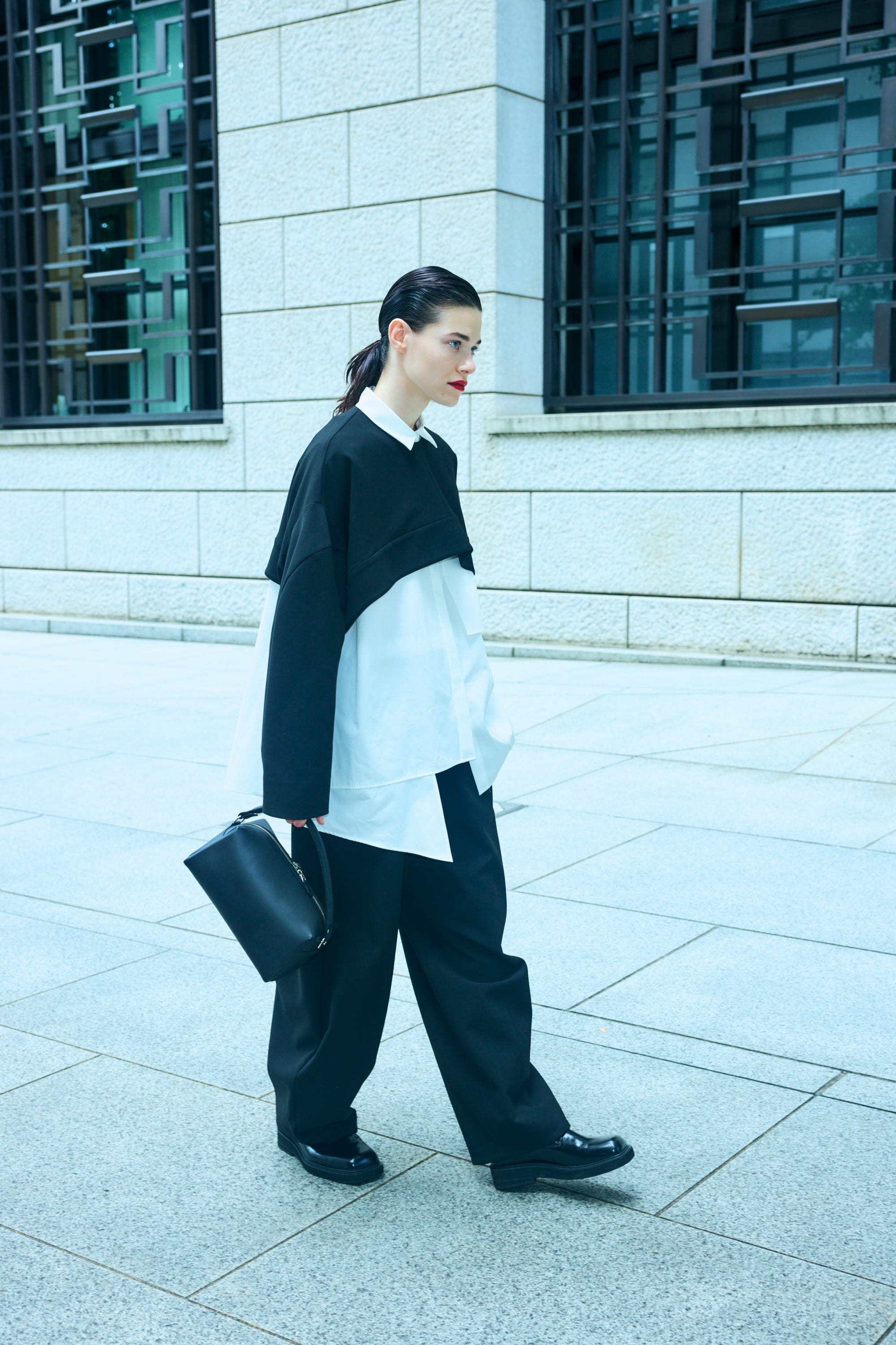 CROPPED PULLOVER BLK 38