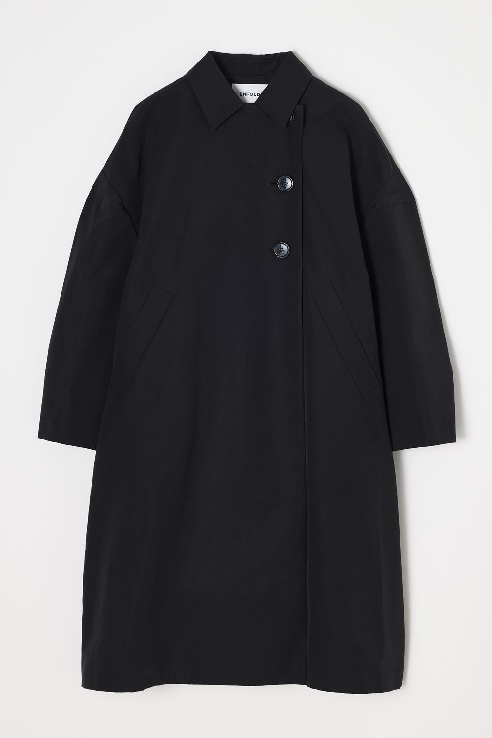 SOUTIEN-COLLAR FLARE COAT BLK 36