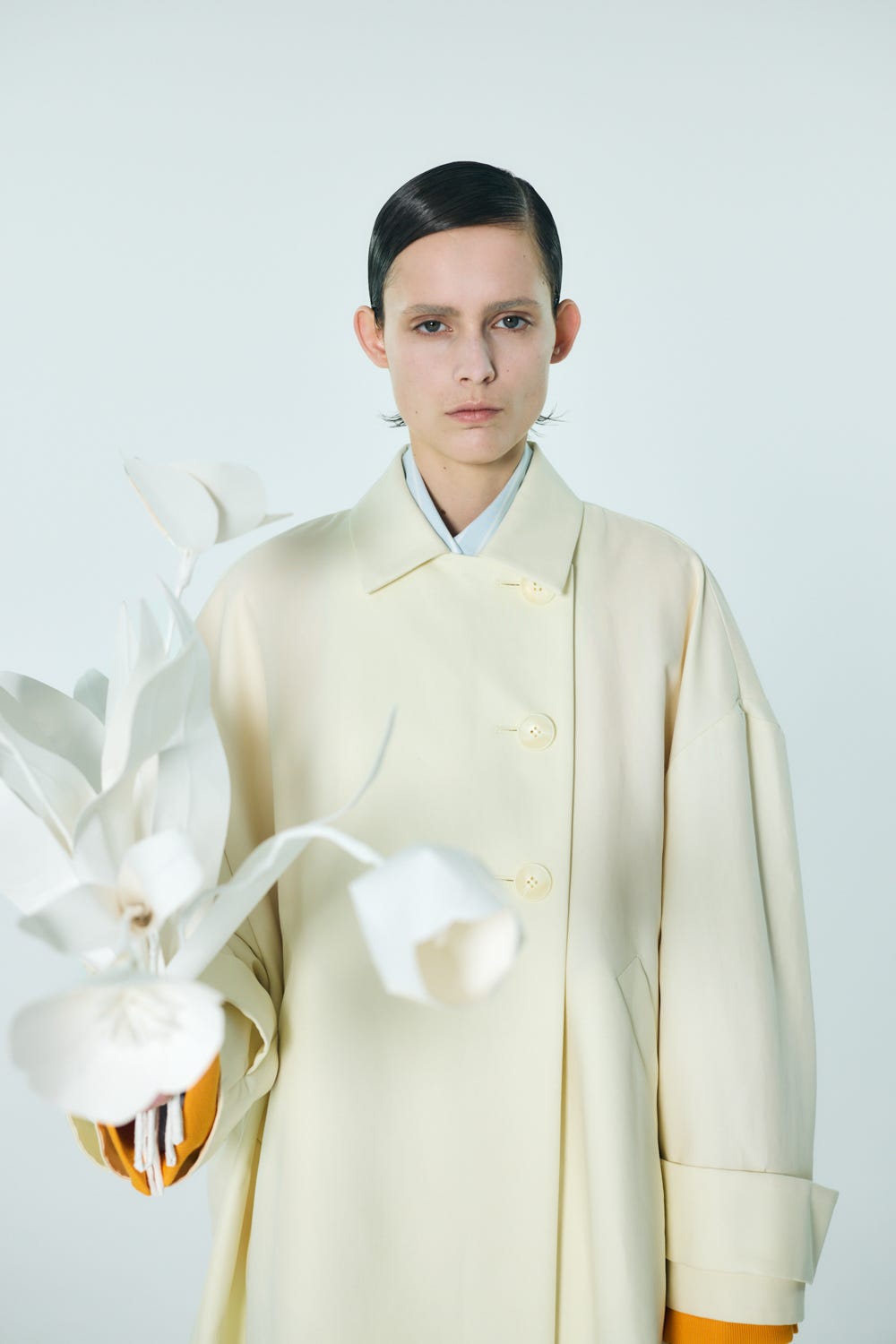 SOUTIEN-COLLAR FLARE COAT ECRU 36