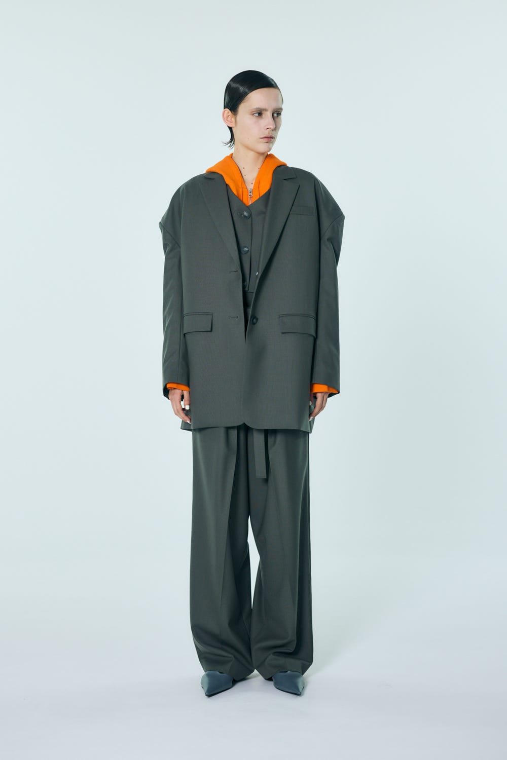 OVER-SHOULDER VEST JACKET GRY 36