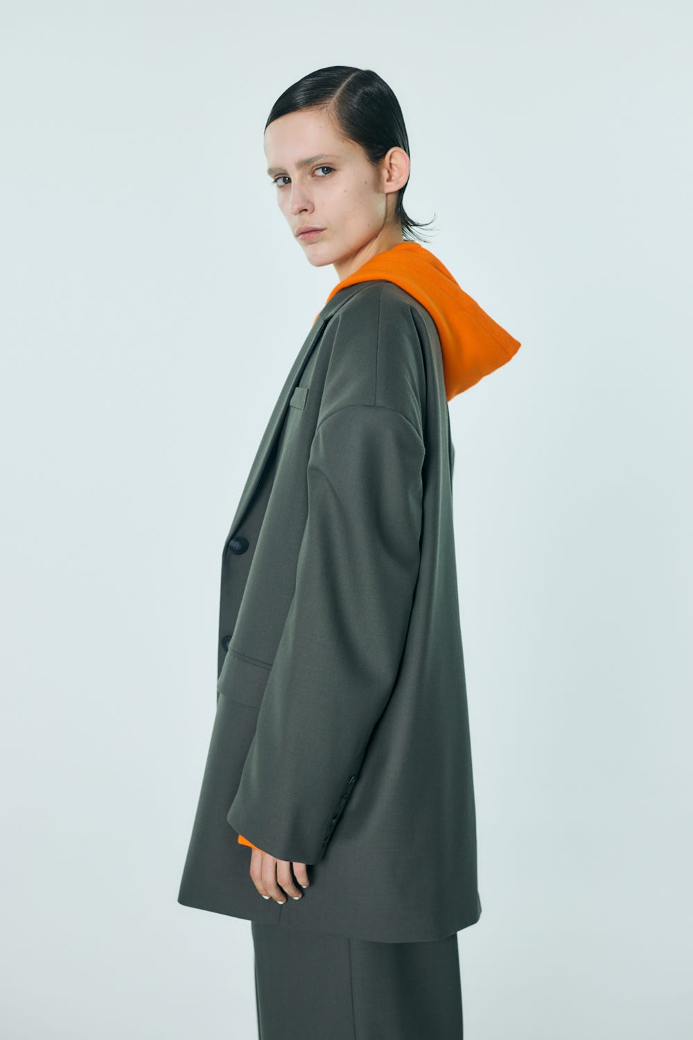 OVER-SHOULDER VEST JACKET GRY 36