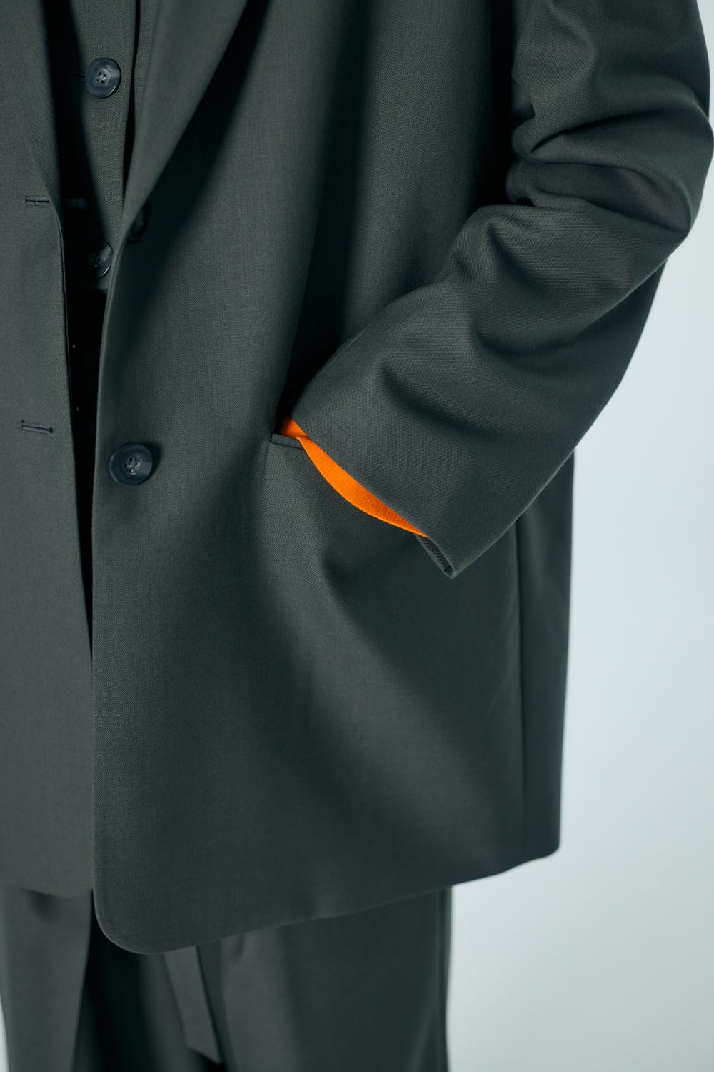 OVER-SHOULDER VEST JACKET GRY 36