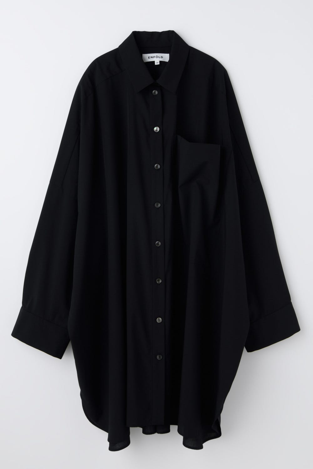 SUPER-WIDE BOX SHIRT BLK 38