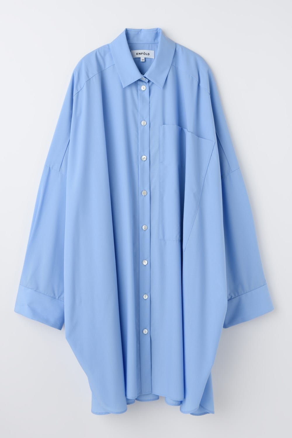 SUPER-WIDE BOX SHIRT L/BLU 38