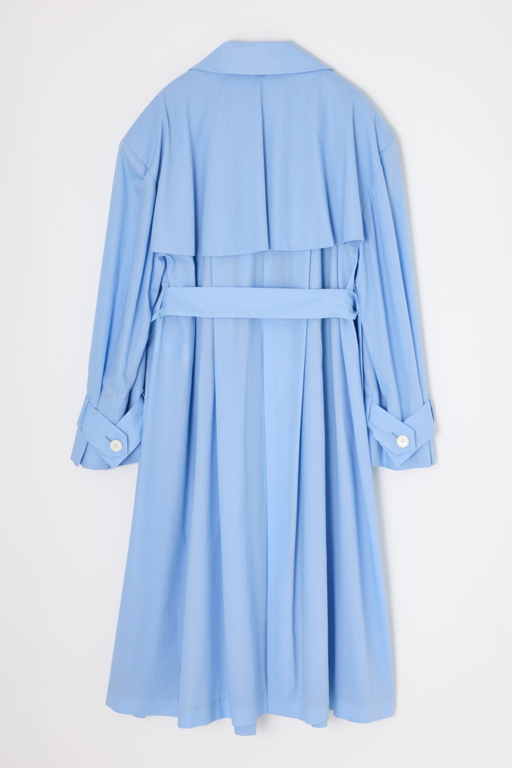 WIDE-SHOULDER TRENCH-COAT L/BLU 38