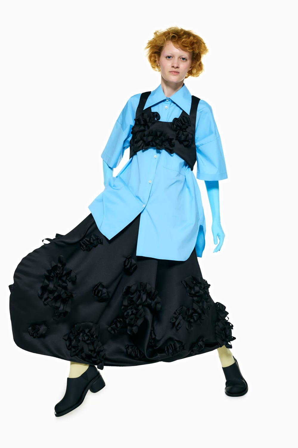 HALF-SLEEVES BOX SHIRT L/BLU 38