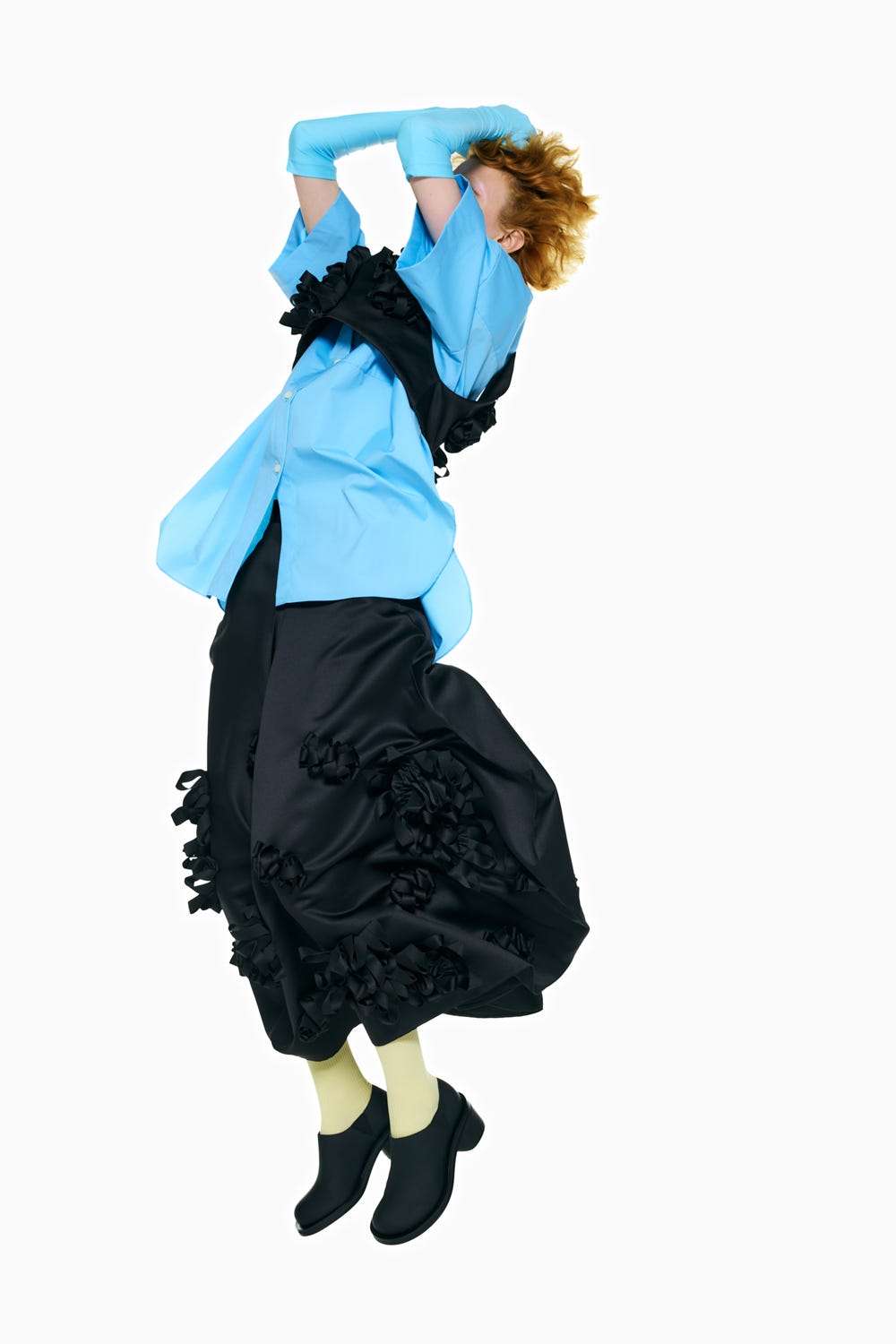 HALF-SLEEVES BOX SHIRT L/BLU 38