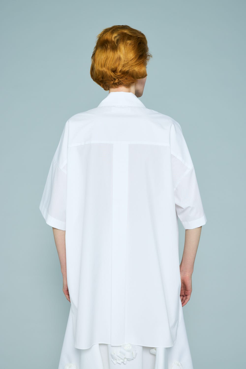 HALF-SLEEVES BOX SHIRT WHT 38