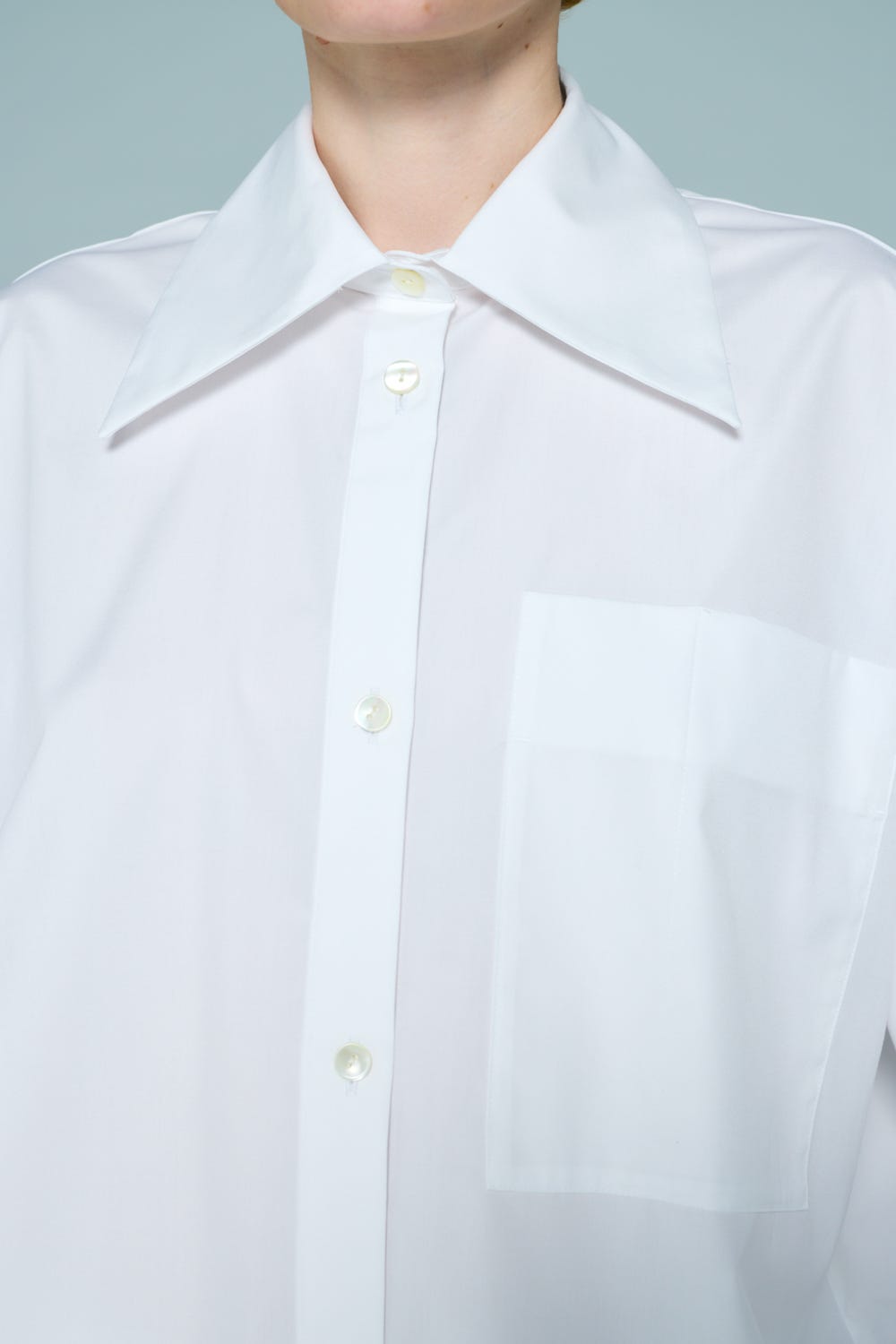 HALF-SLEEVES BOX SHIRT WHT 38