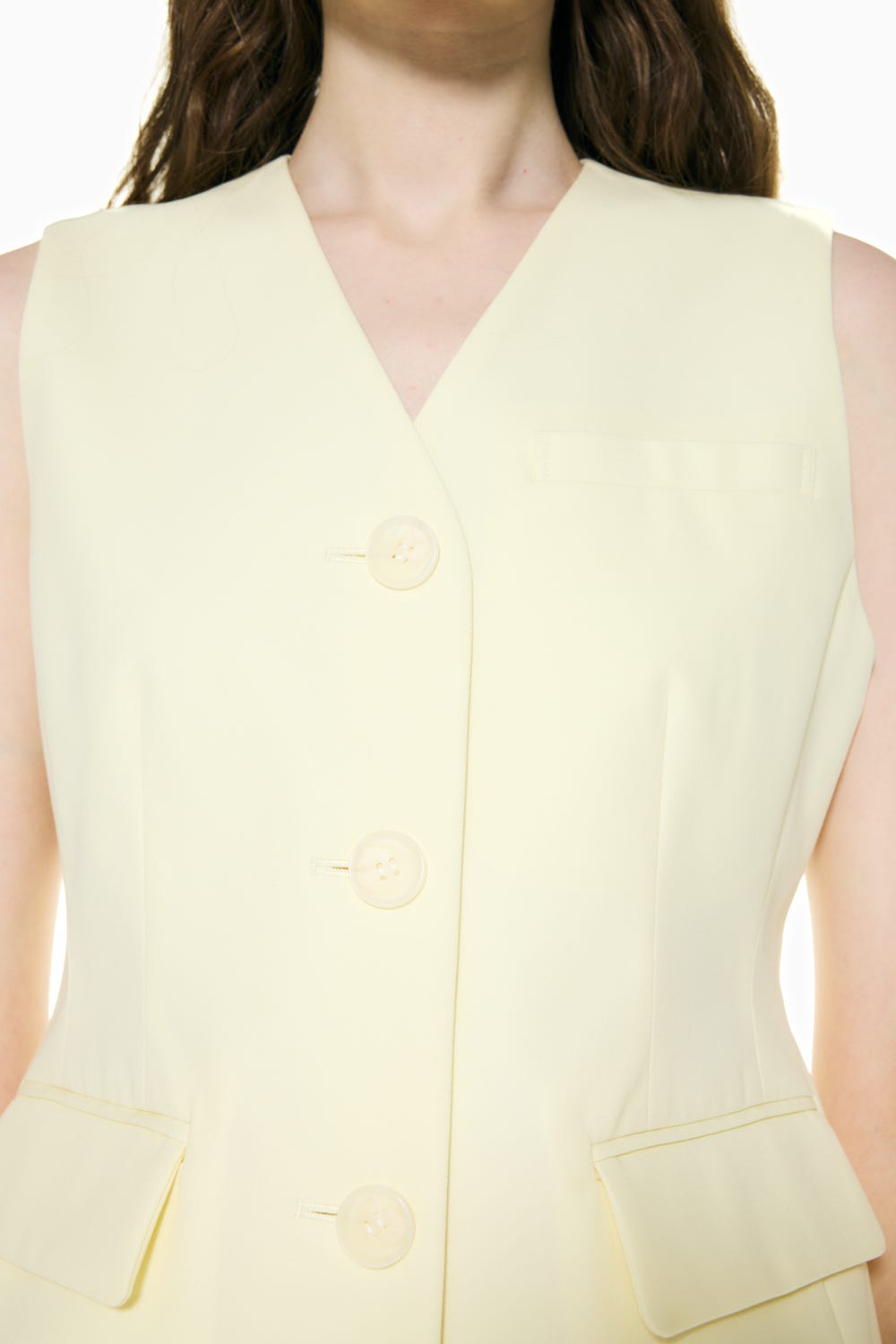 V-NECK VEST ECRU 38
