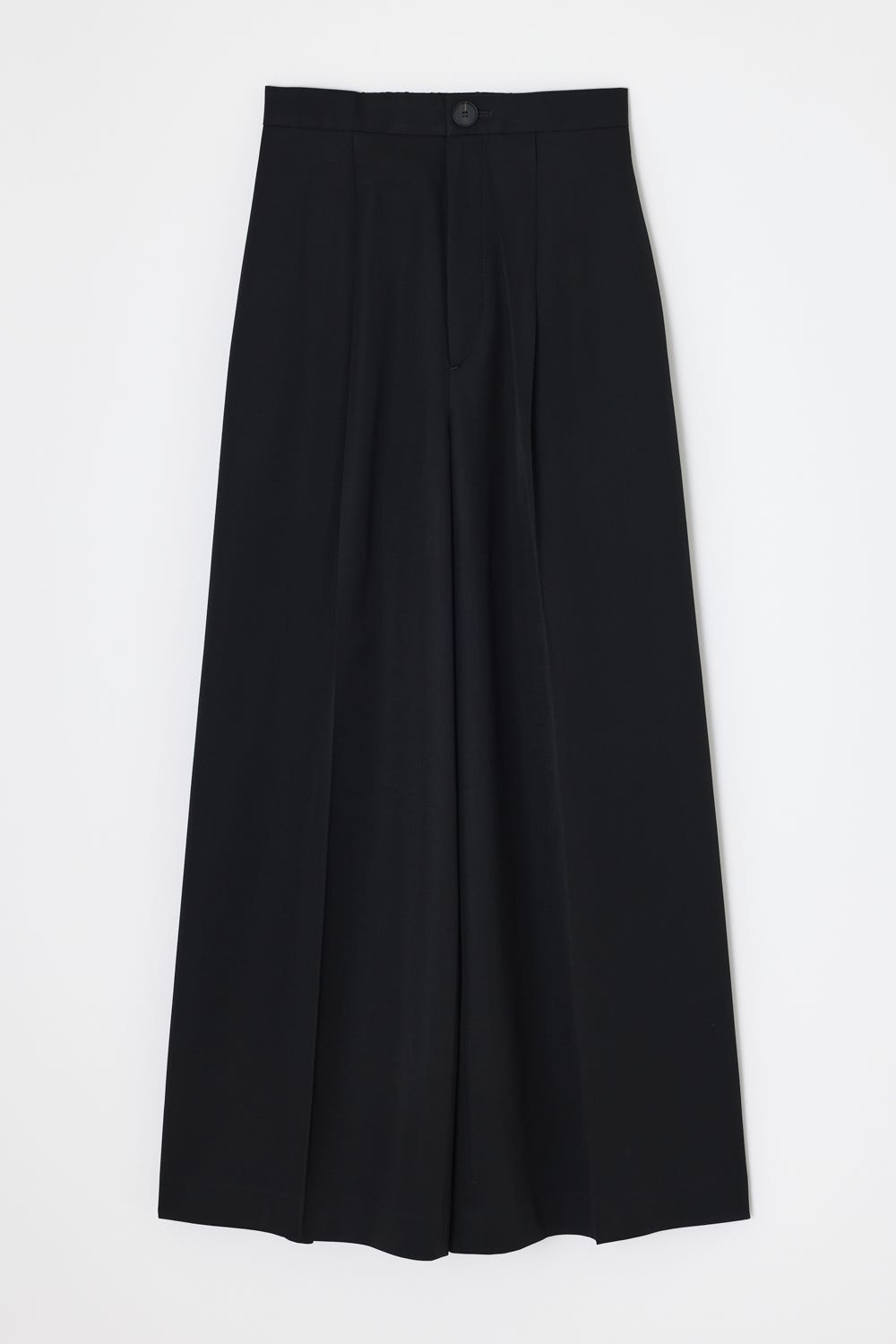 WIDE CENTER-PRESS TROUSERS BLK 36