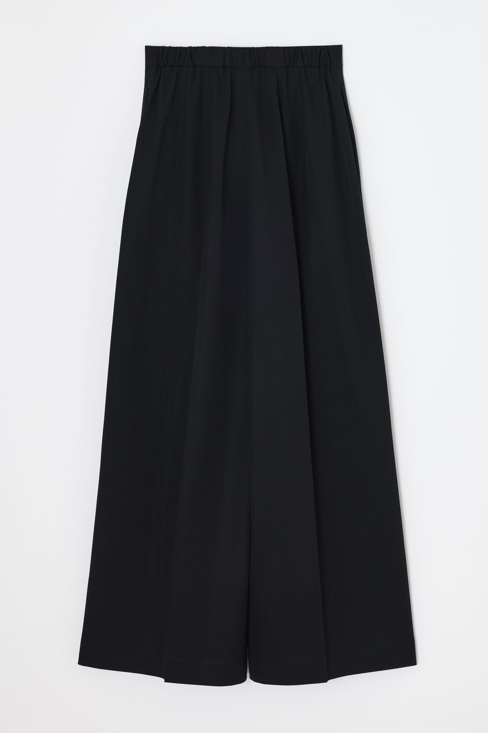 WIDE CENTER-PRESS TROUSERS BLK 36