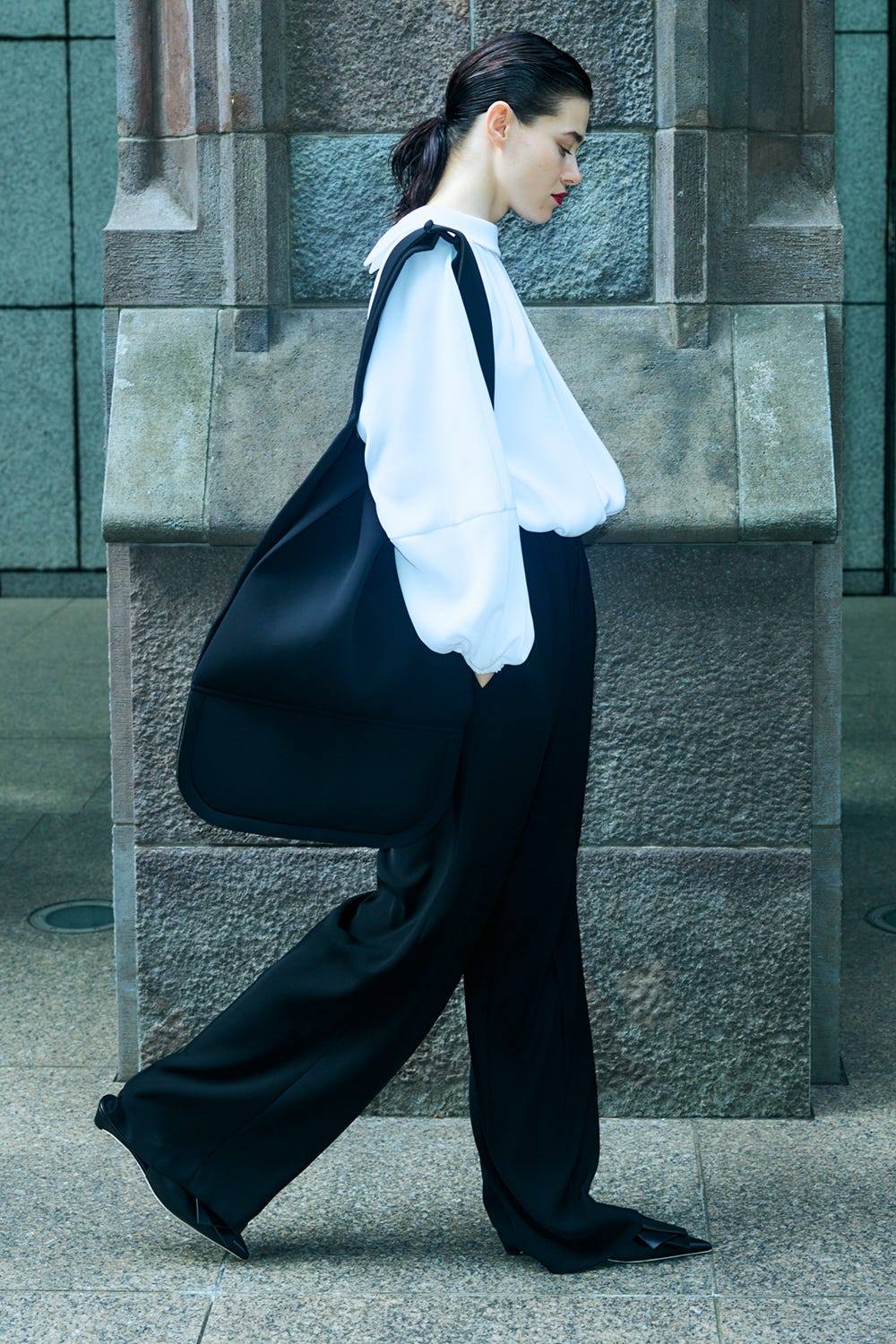 CENTER-PRESS STRAIGHT-PANTS BLK 38