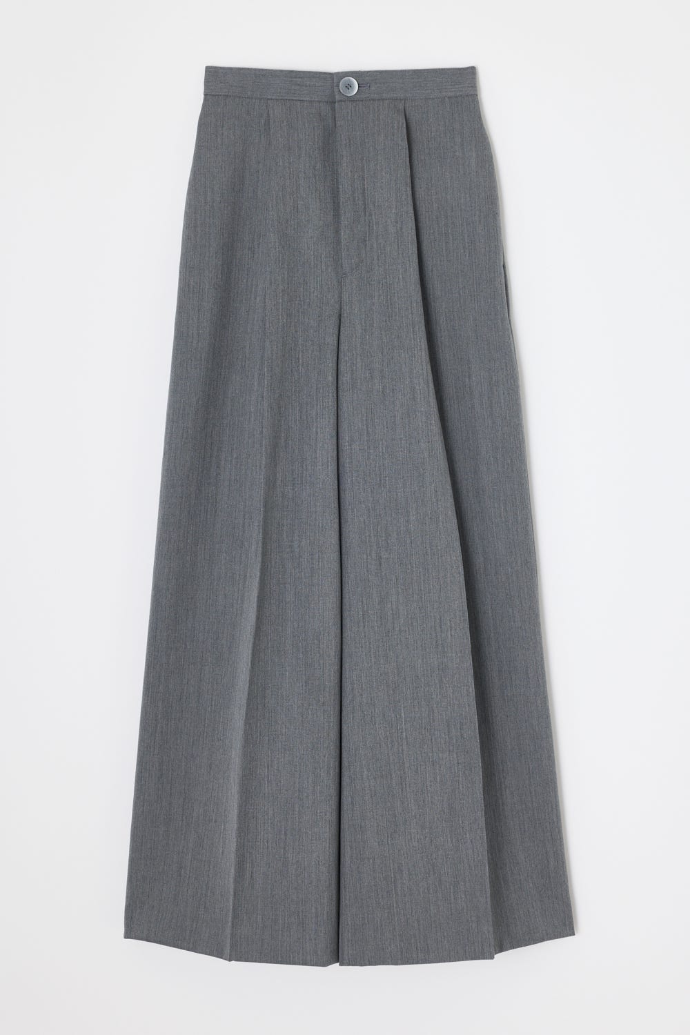 WIDE CENTER-PRESS TROUSERS T.GRY 36