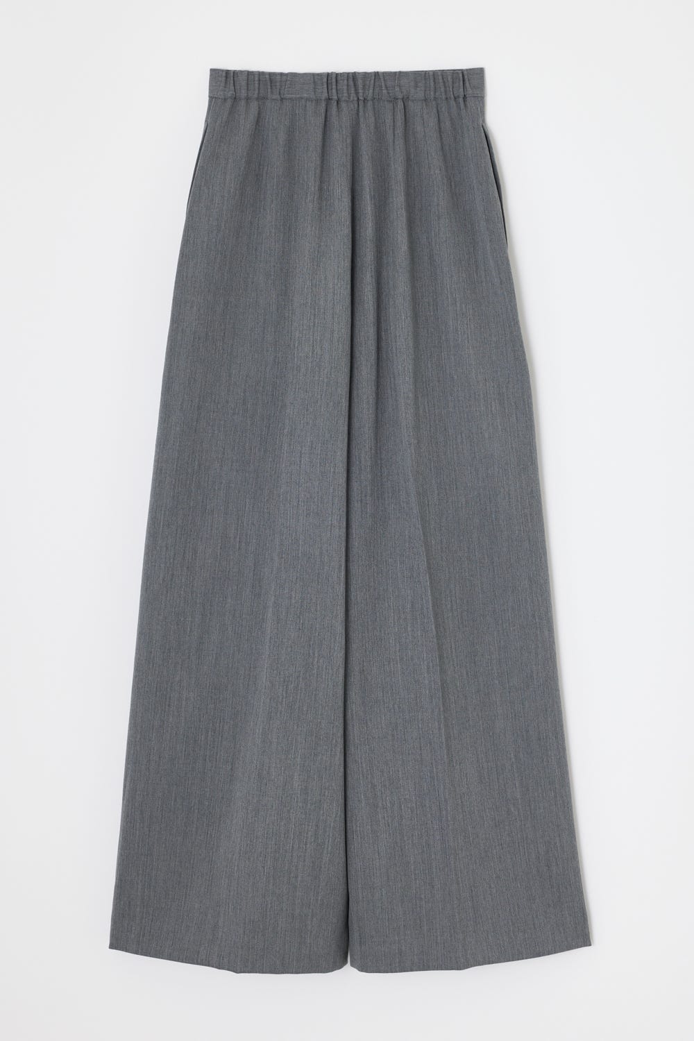 WIDE CENTER-PRESS TROUSERS T.GRY 36