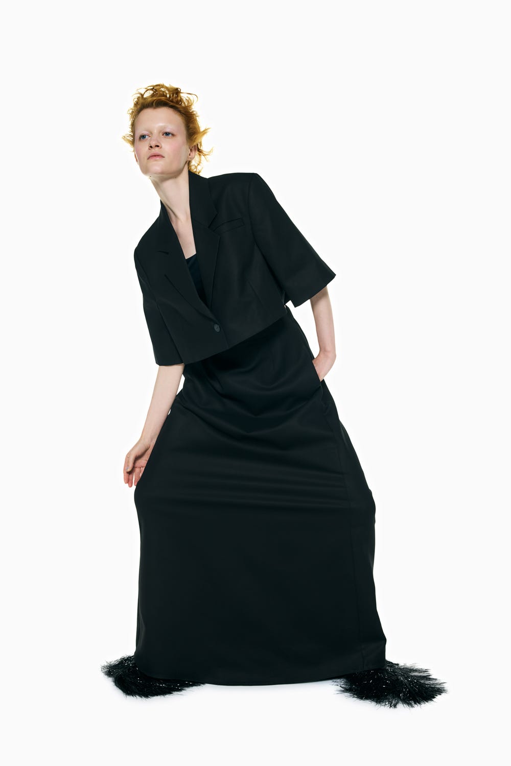 FLARE LONG-SKIRT BLK 36