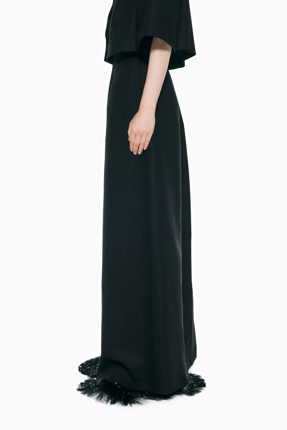 FLARE LONG-SKIRT BLK 36
