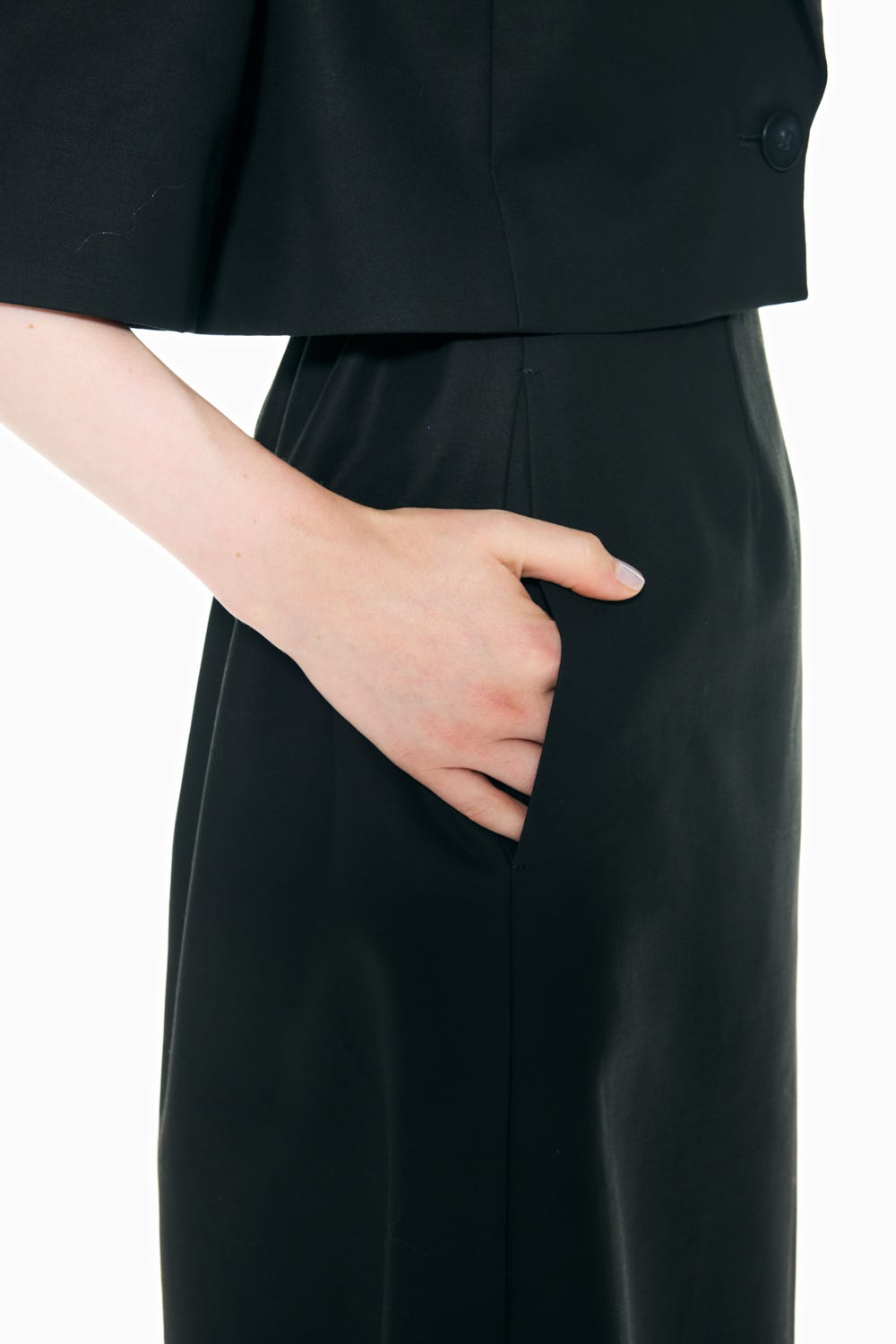 FLARE LONG-SKIRT BLK 36