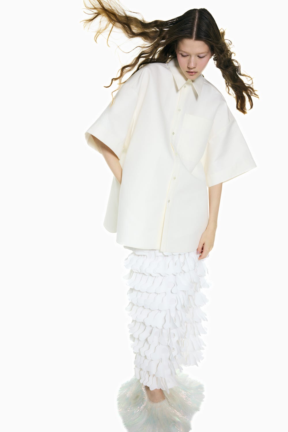 UFO-MOTIF SKIRT WHT 38