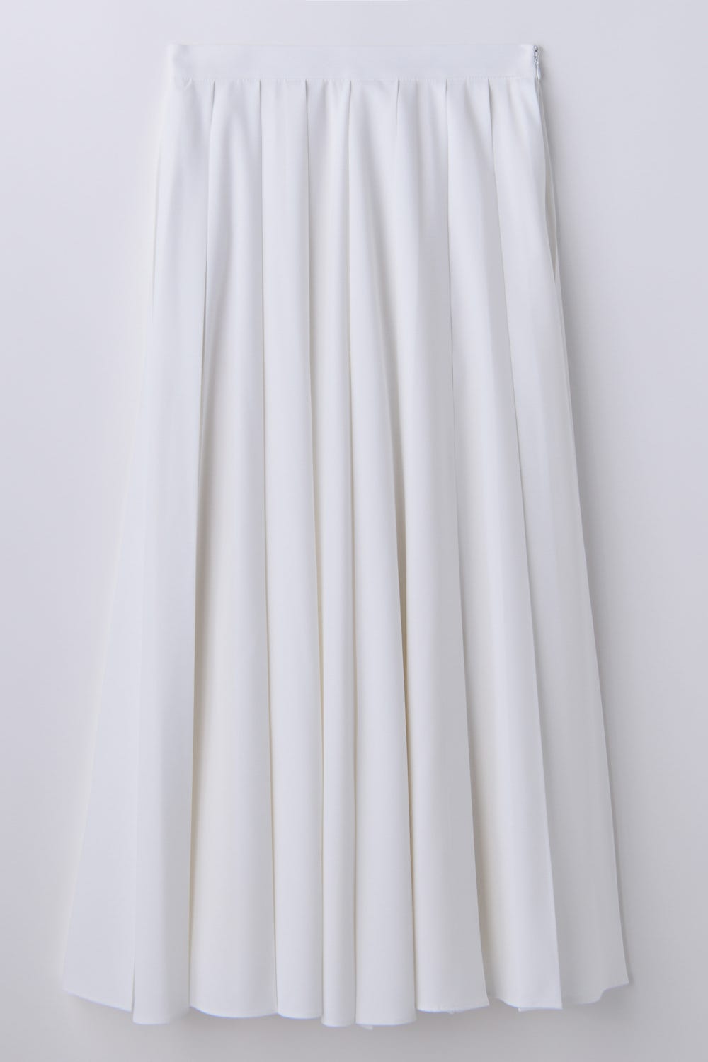 BOX PLEATS MIDI-SKIRT WHT 38