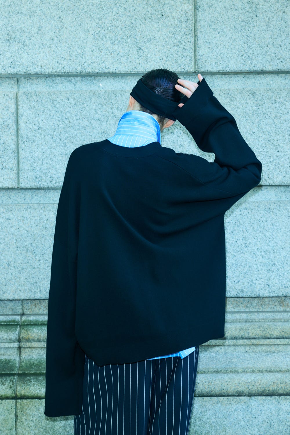 BOX WIDE-CARDIGAN BLK 38