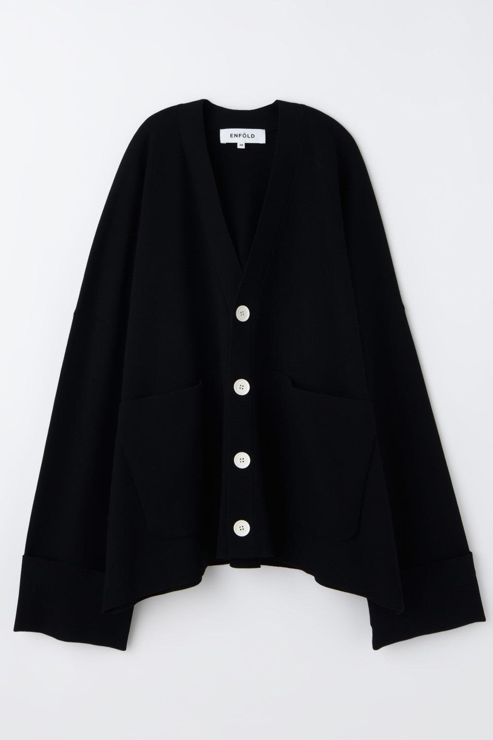 BOX WIDE-CARDIGAN BLK 38