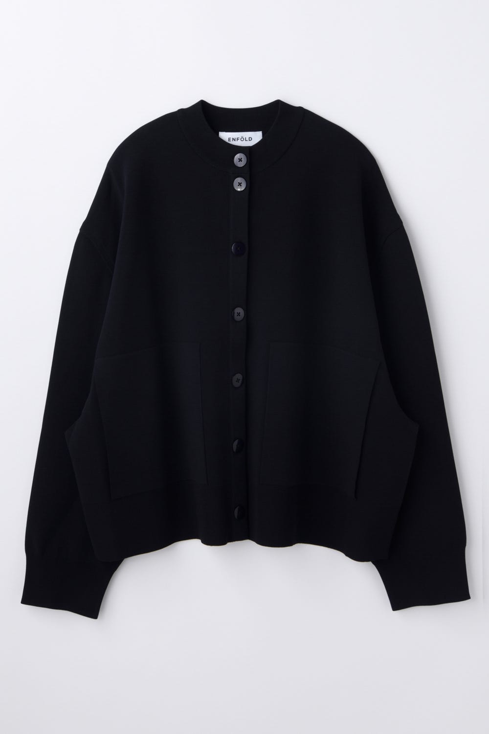 WIDE-ARM BOX-CARDIGAN D/NVY 38