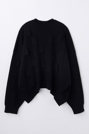 【美品】ENFOLDPLEATS PULLOVER(38・BK) MONSTER KNIT PULLOVER｜38｜BLK｜KNIT WEAR｜ENFÖLD OFFICIAL ONLINE