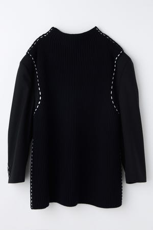 JACET-SLEEVE KNIT PULLOVER