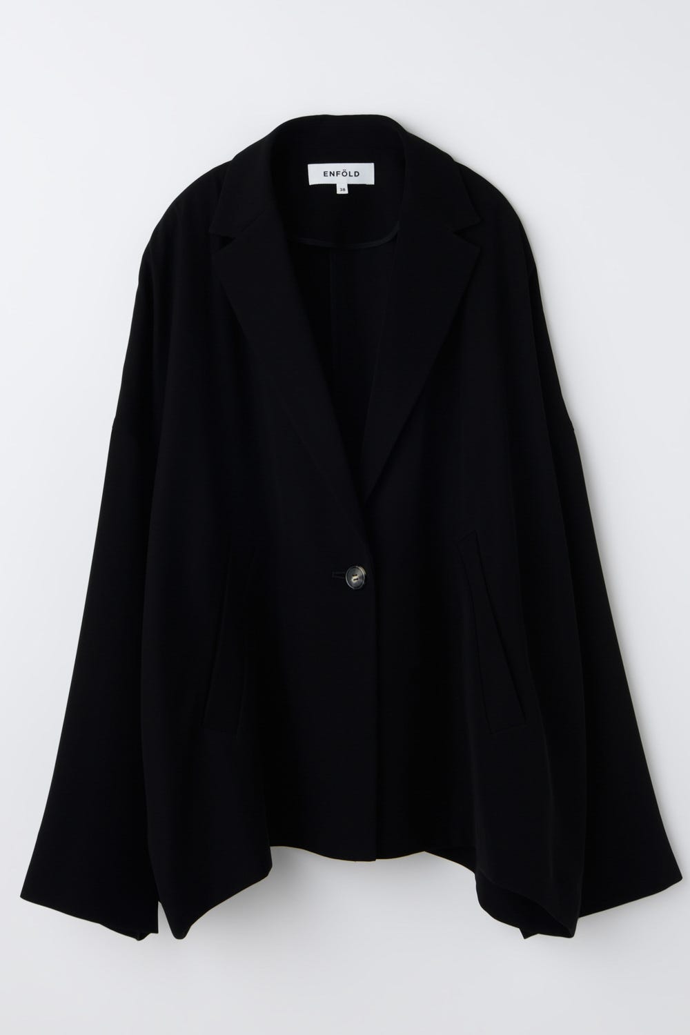 WIDE BOX TAILORED-JACKET BLK 38