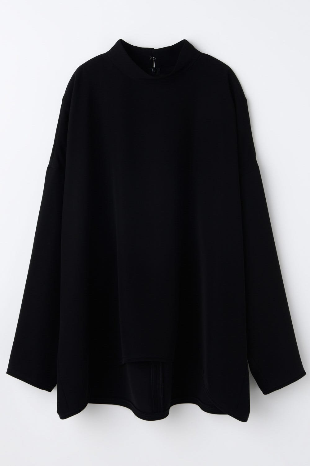 HIGH-NECK WIDE PULLOVER BLK 38