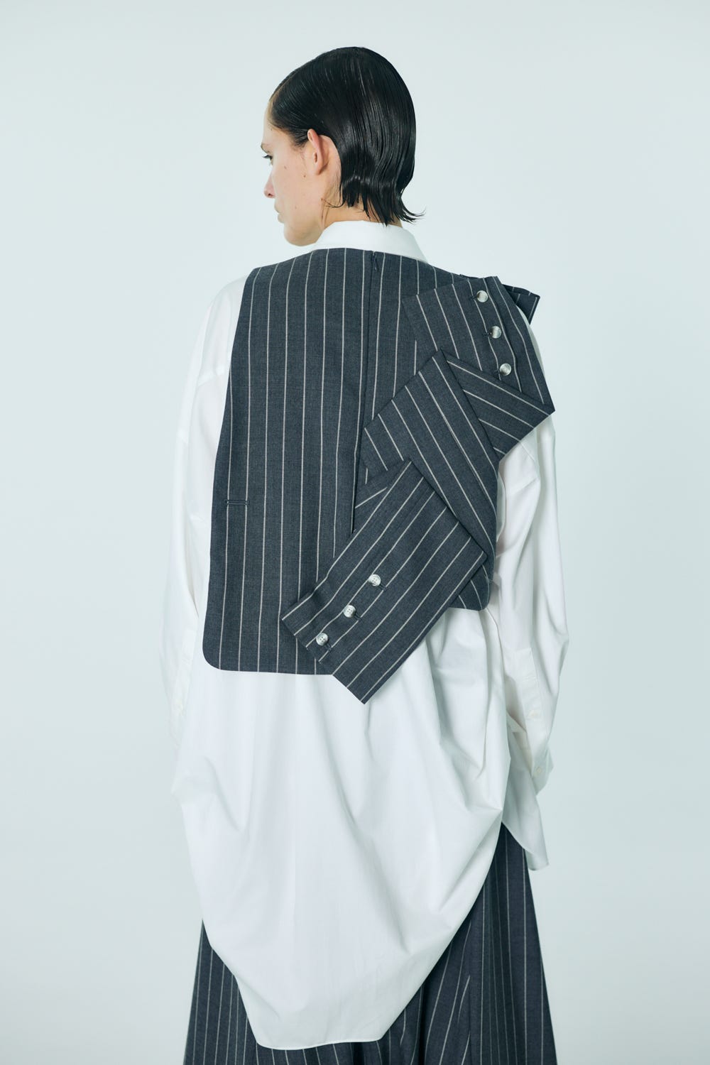 SUIT-SLEEVES VEST C.GRY 38