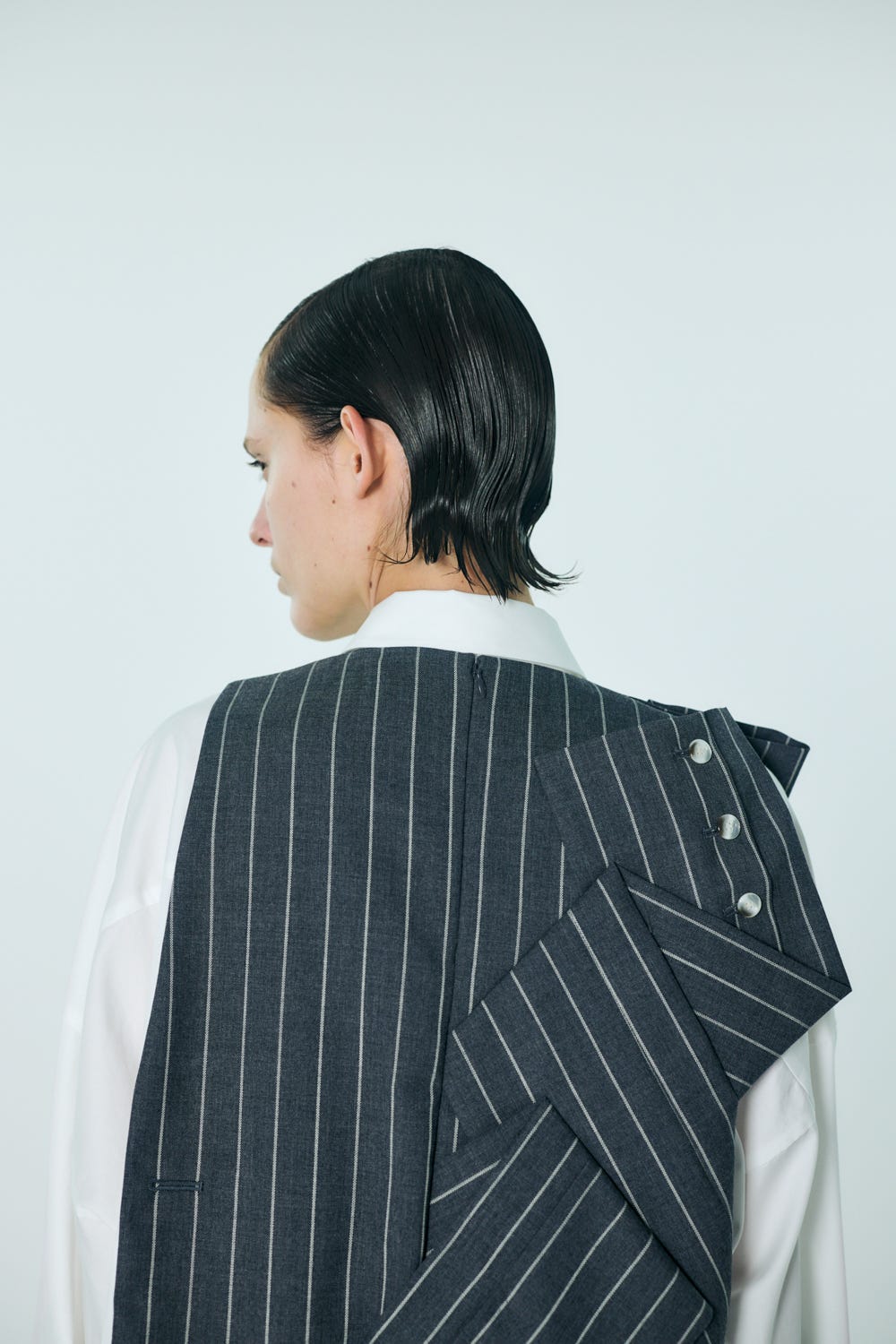 SUIT-SLEEVES VEST C.GRY 38