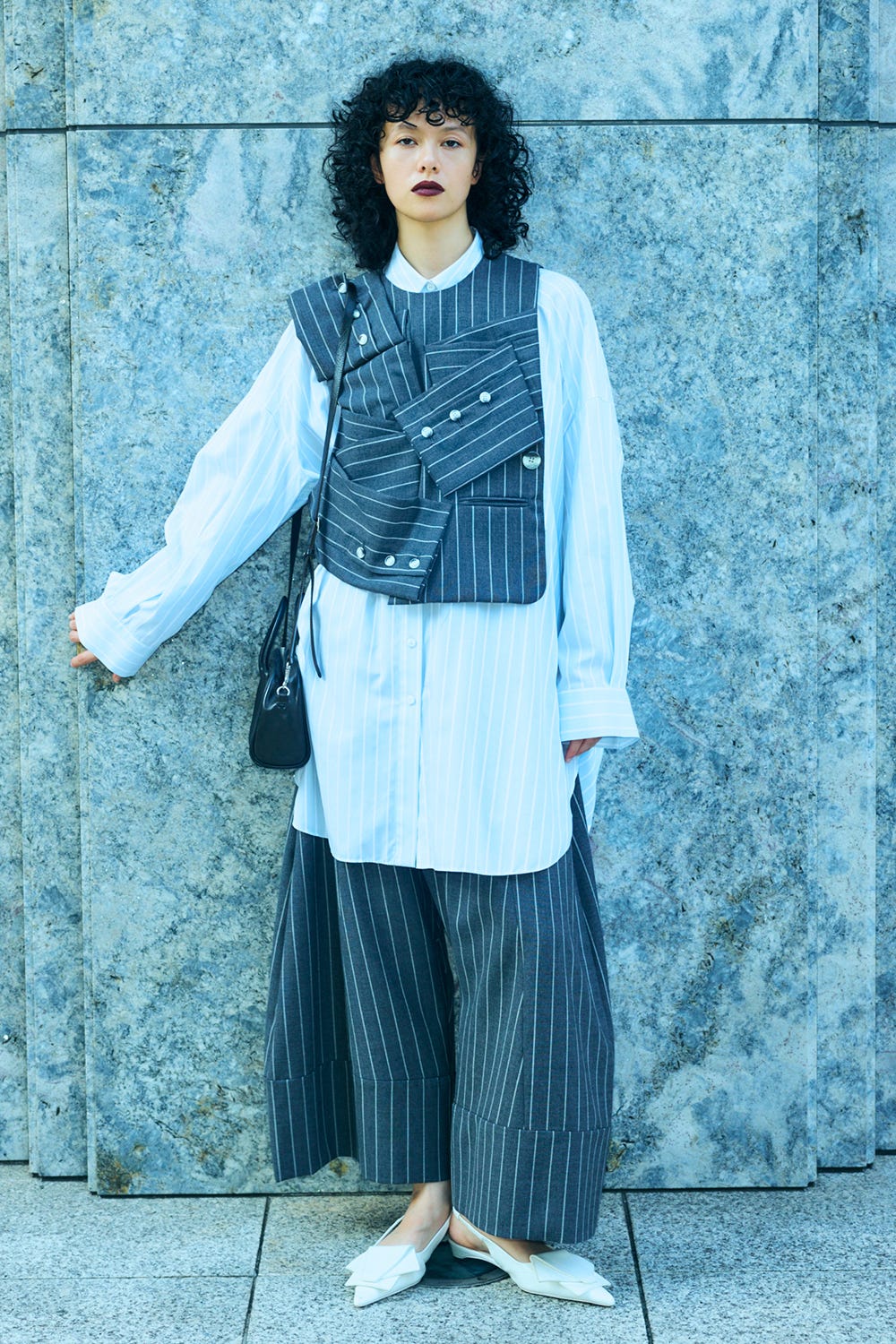 SUIT-SLEEVES VEST C.GRY 38