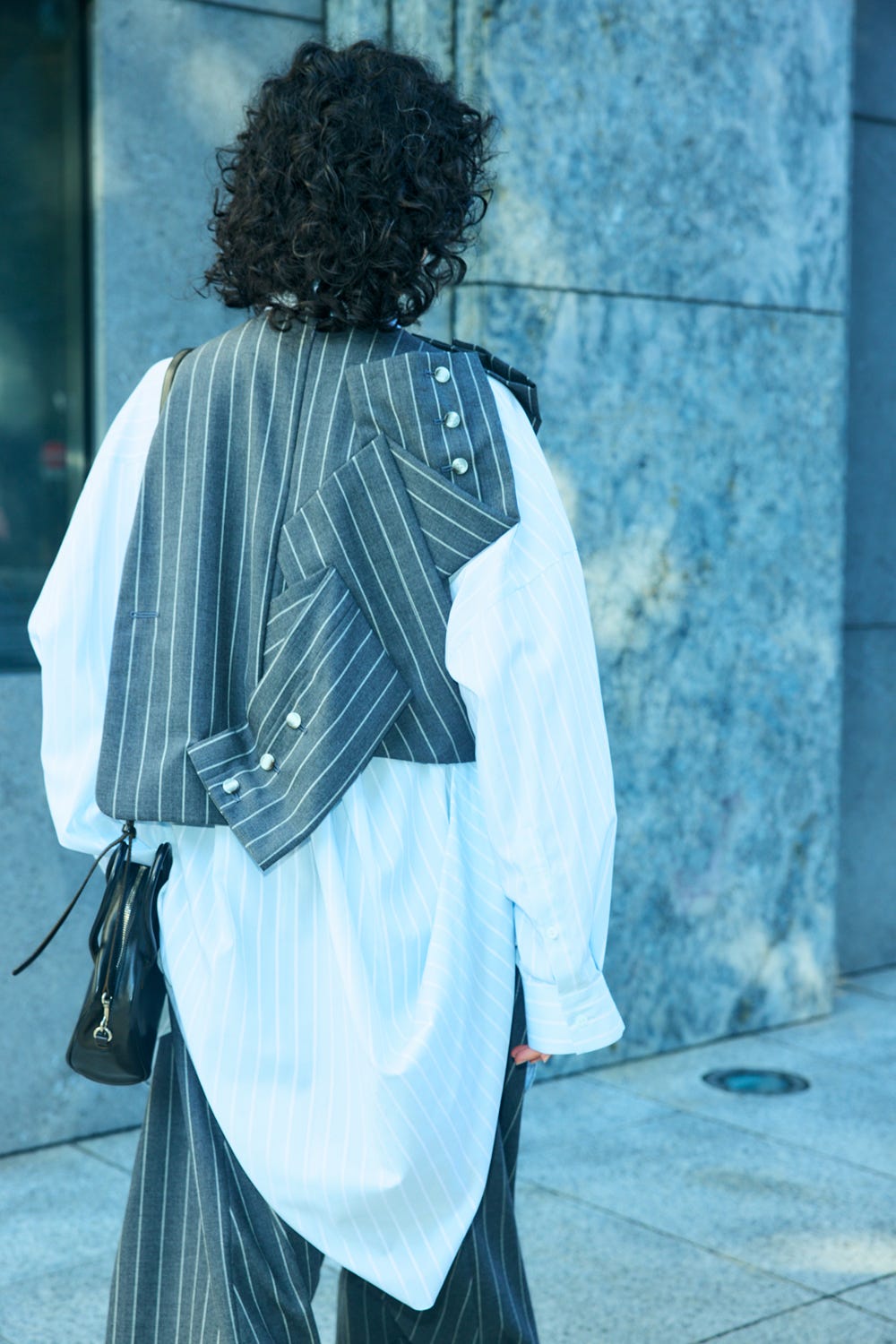 SUIT-SLEEVES VEST C.GRY 38