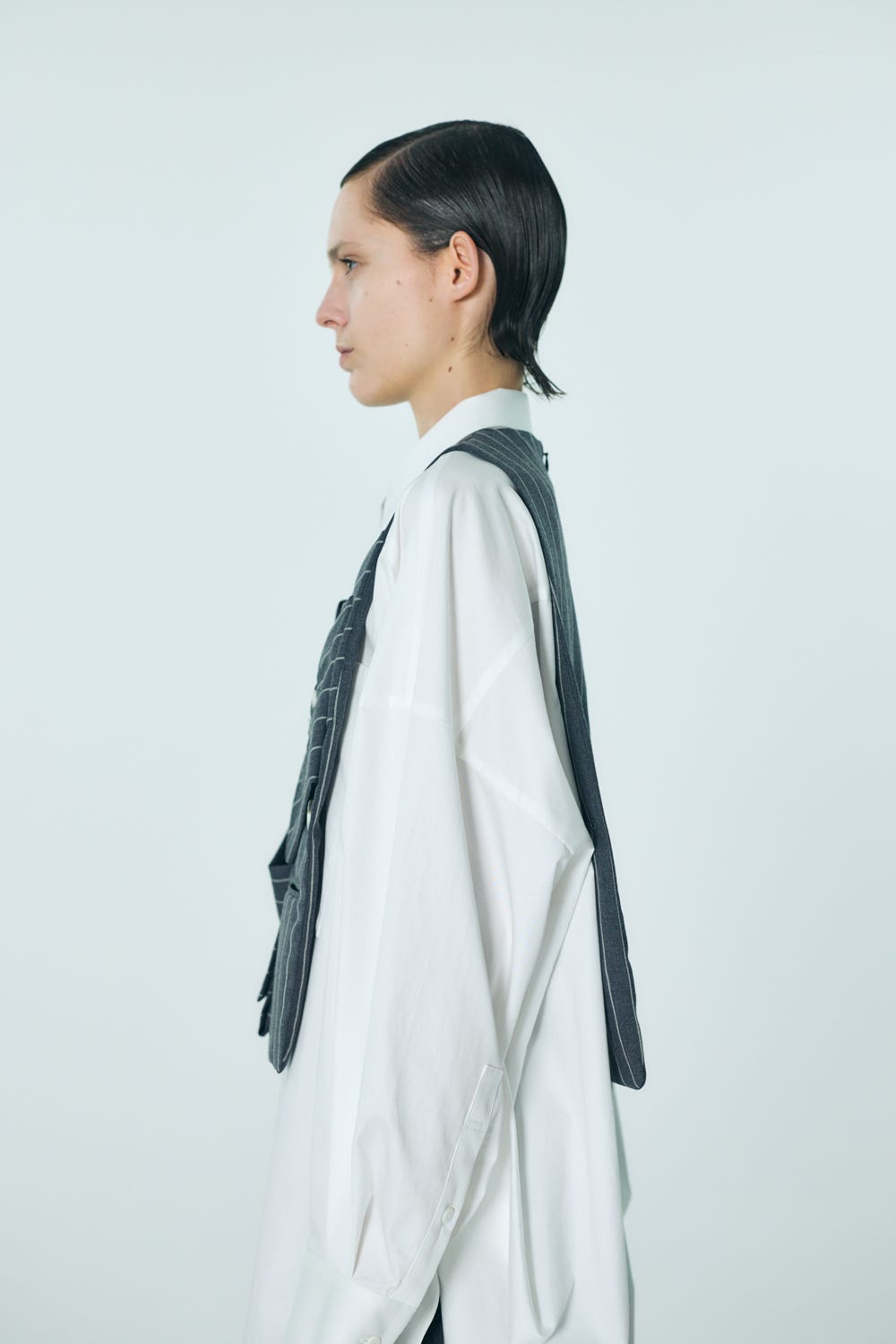 SUIT-SLEEVES VEST C.GRY 38