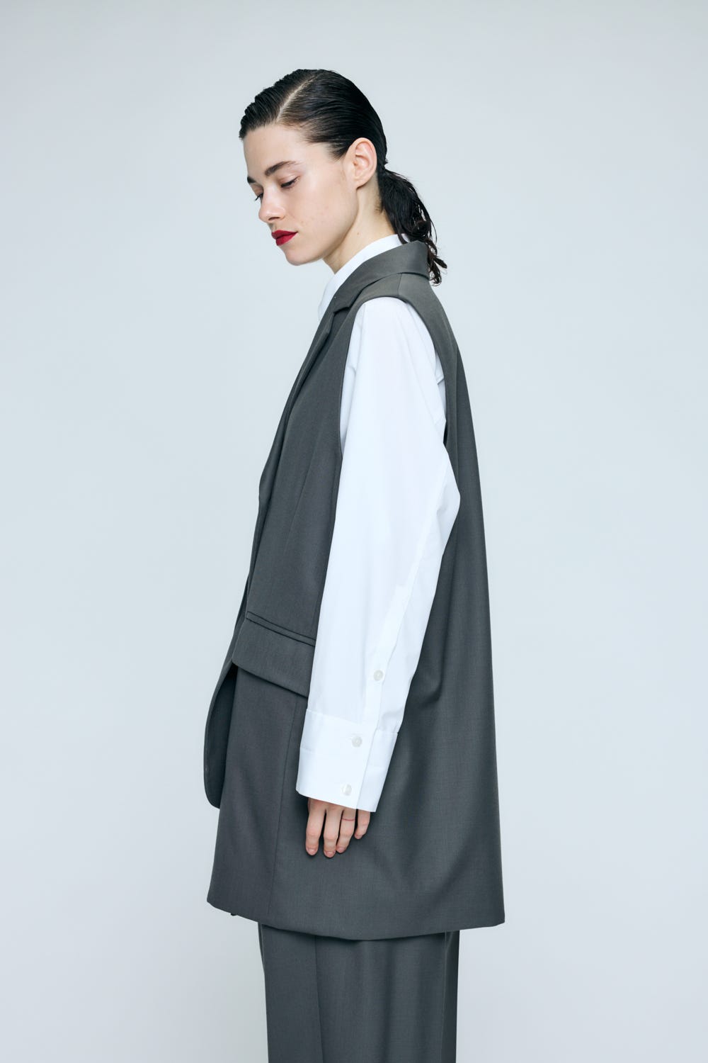 DOUBLE SUIT VEST GRY 38