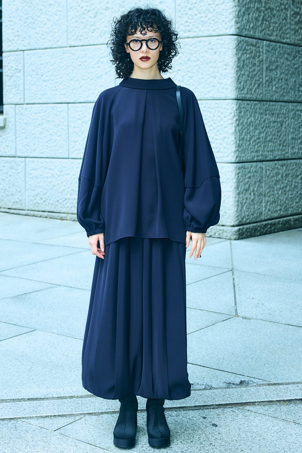 STAND DRAPE PULLOVER D/NVY 38