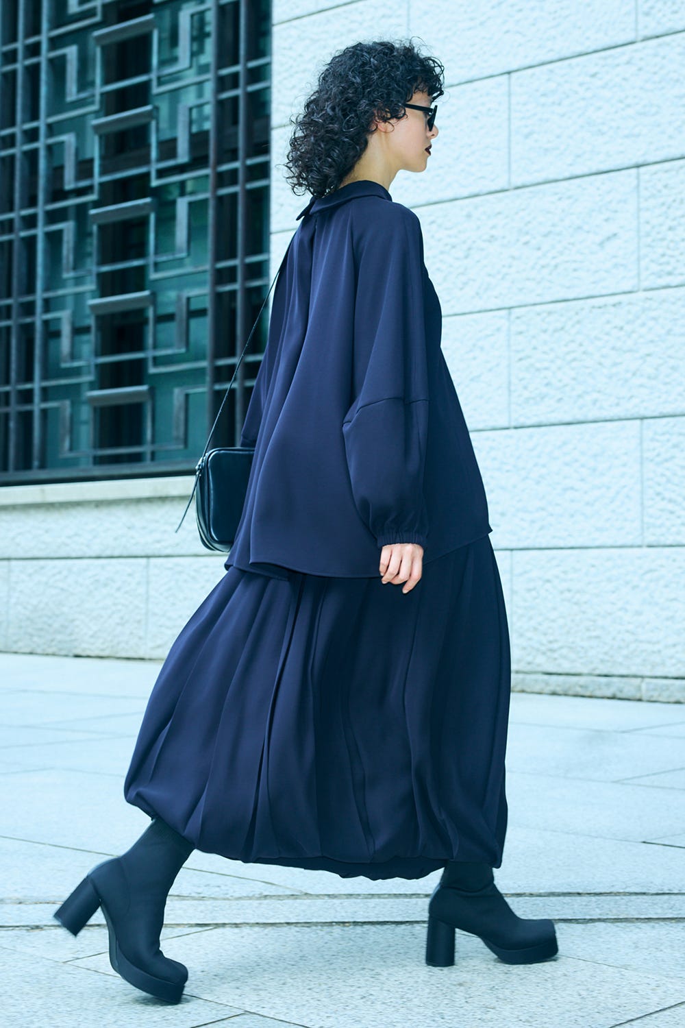 STAND DRAPE PULLOVER D/NVY 38